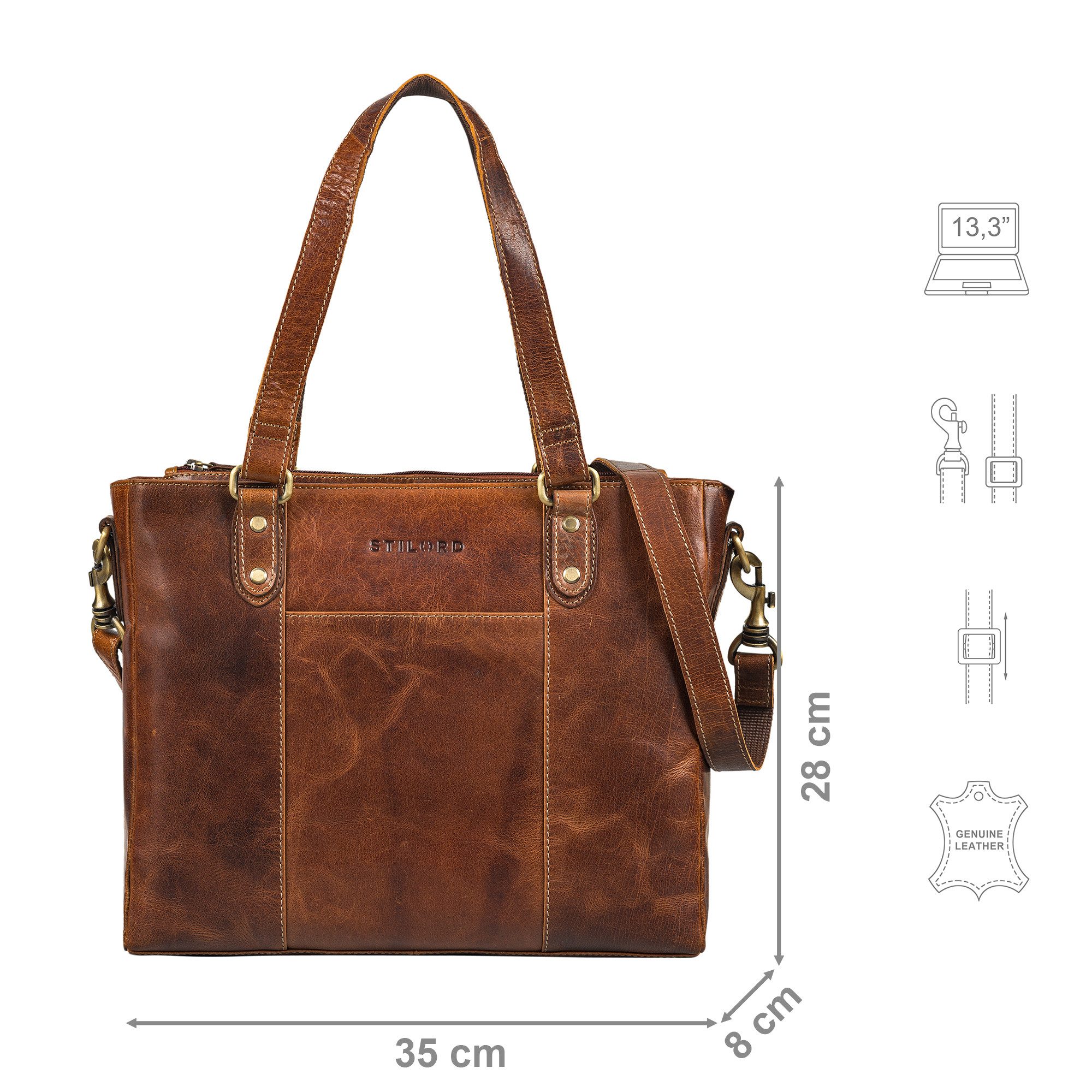 STILORD Handtasche "Joy" Leder Shopper Damen günstig online kaufen