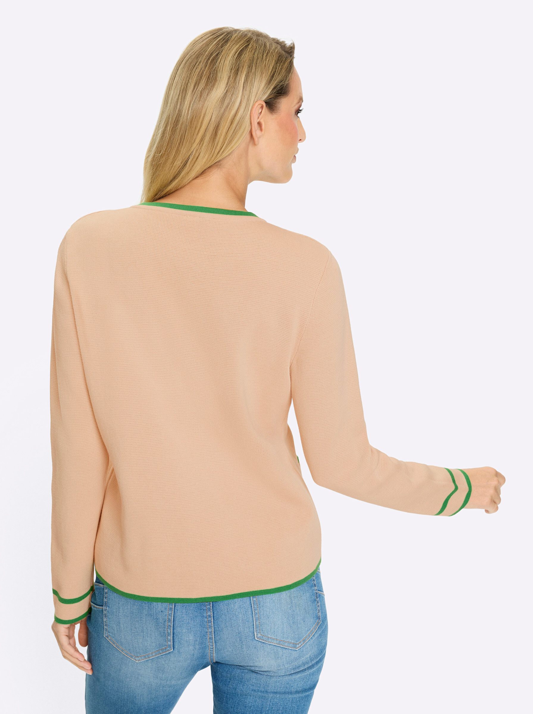 heine Strickjacke Strickjacke Langarm Feinstrick, Milanorib