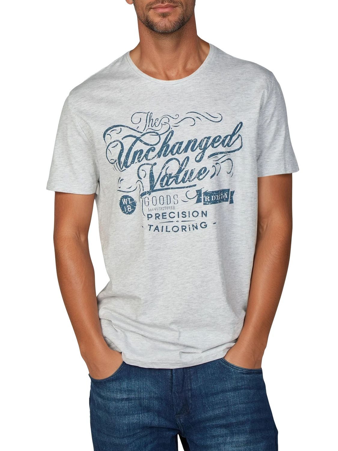 riverso T-Shirt Herren Printshirt RIVLeon Regular Fit (4-tlg) Kurzarm Tee Shirt mit Rundhalsausschnitt aus 100% Baumwolle