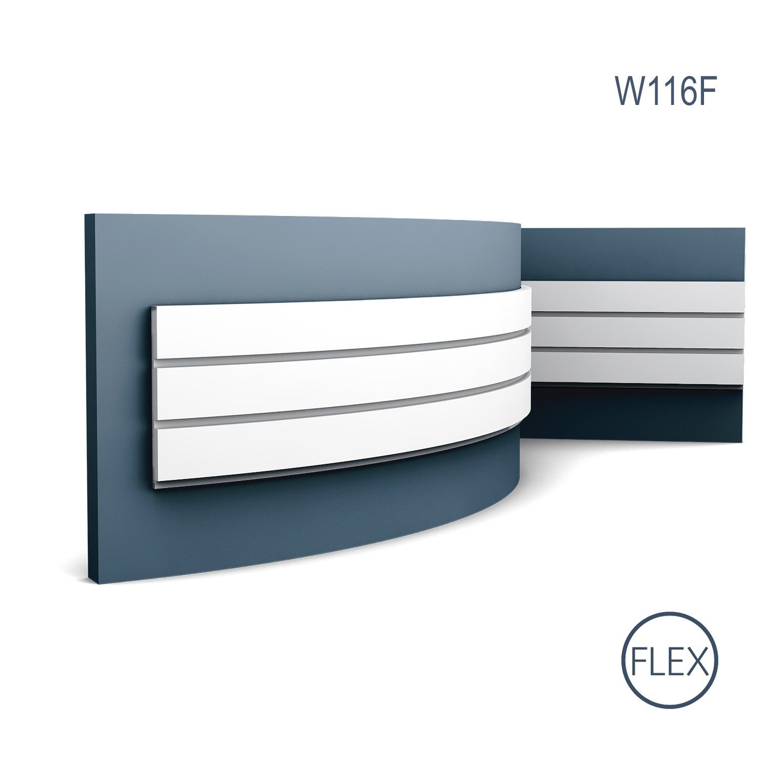 Orac Decor Flexprofil W116F MODERN BAR XL flexibles 3D Wandpaneel Zierelement 2 m (Profilleiste, 1-St., 3D Wandpaneel, flexibles Wandpaneel, Zierelement, 2 m), Profilleiste