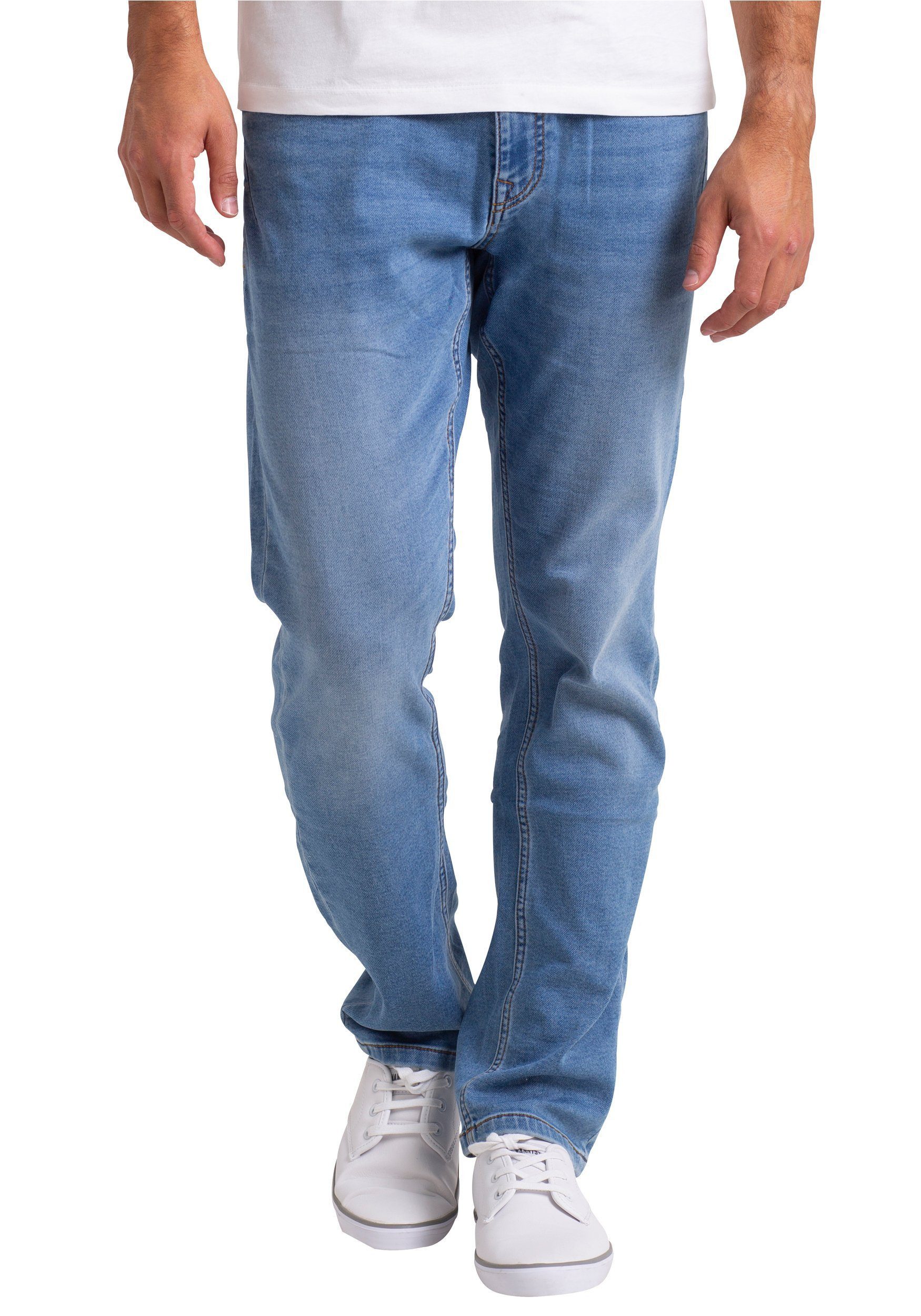 BlauerHafen Slim-fit-Jeans Herren Classic Knitted Denim Relaxed Fit Stretch Faded Wash Jeanshose Knitted Jeans. Reduzierter Preis € 30,24. Unverbindliche Preisempfehlung € 65,99, (€ 30,24 pro 1 Stk)
