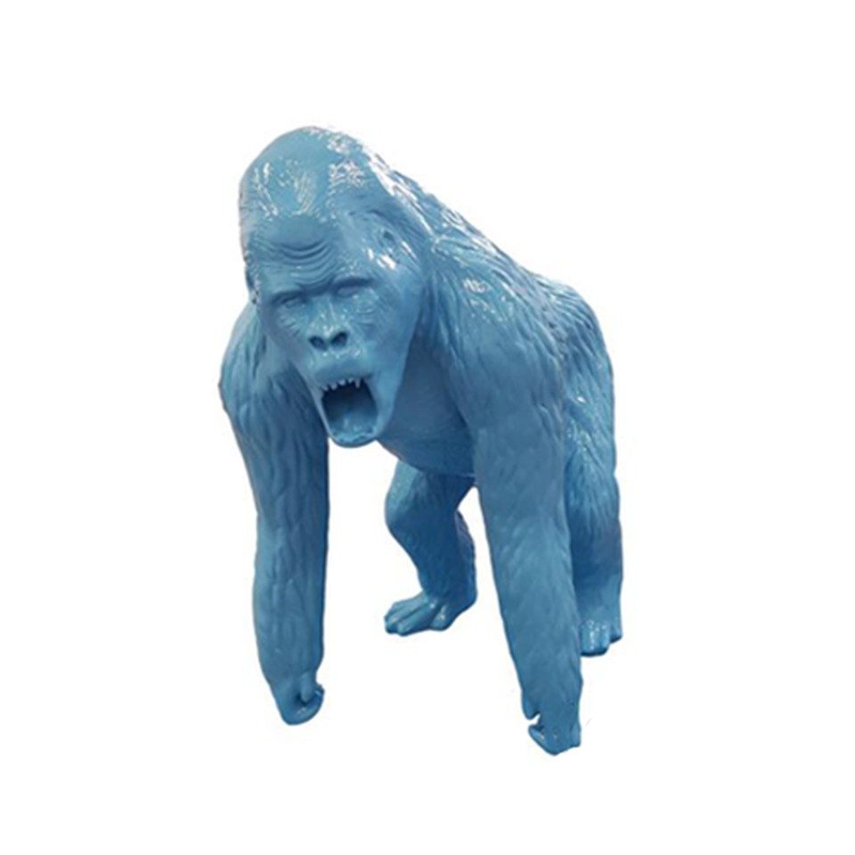 Xlmoebel Dekofigur Abstrakte Blaue Gorilla Statue Deko Garten Design 130cm, Made in Europa