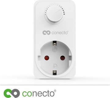 conecto Drehdimmer Steckdosendimmer Adapter mit Helligkeitsregler