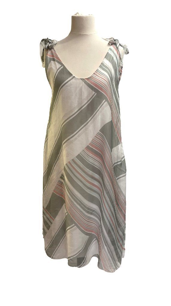 BZNA Sommerkleid Ibiza Empire Seidenkleid gestreift
