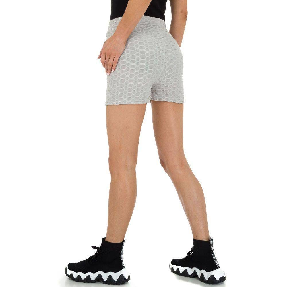 Ital-Design Grau in Shorts Freizeit Freizeitshorts Damen Hotpants Stretch