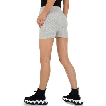 Ital-Design Shorts Damen Freizeit Hotpants Stretch Freizeitshorts in Grau