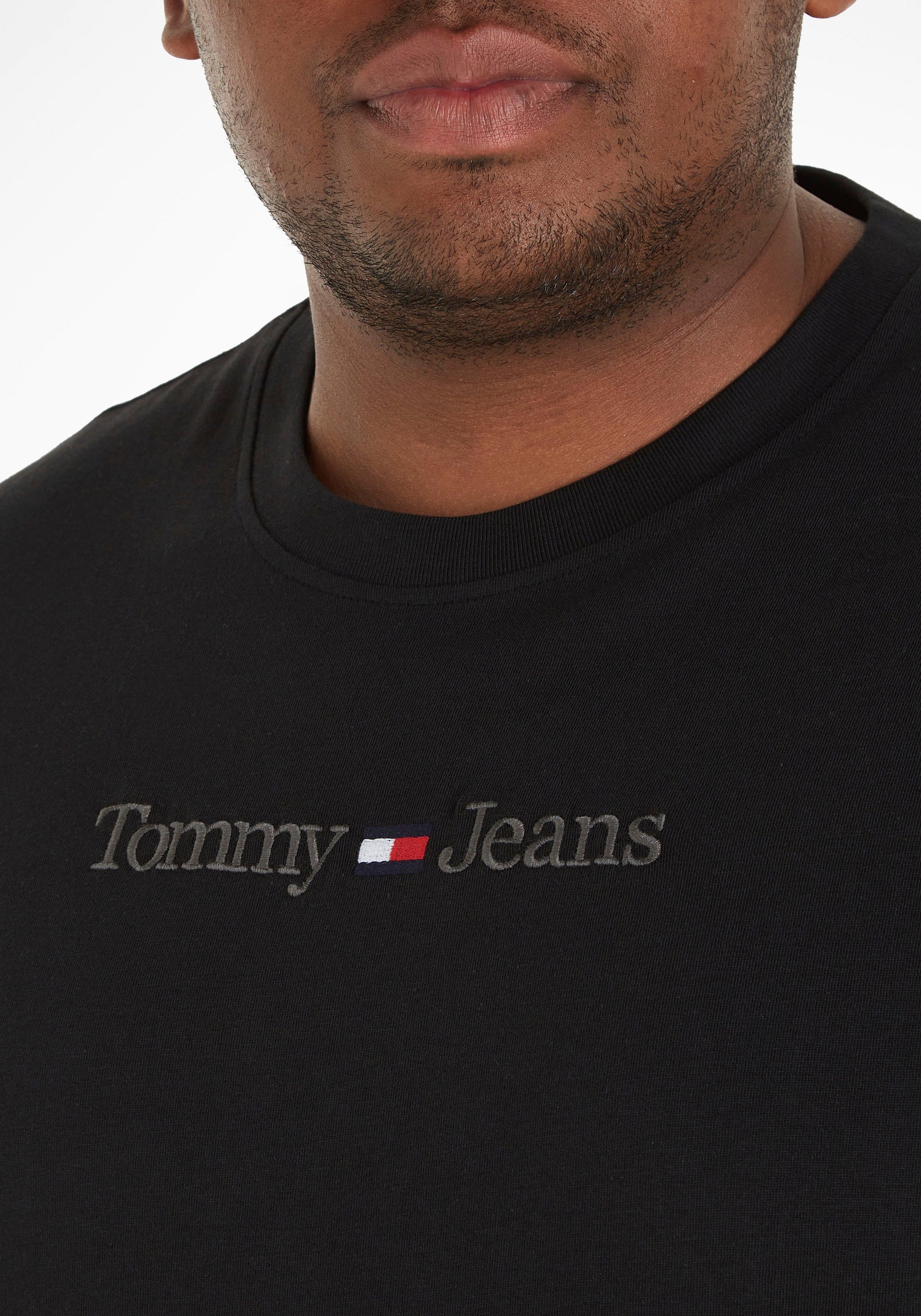 SMALL T-Shirt Jeans TEXT PLUS Black TEE TJM Plus Tommy