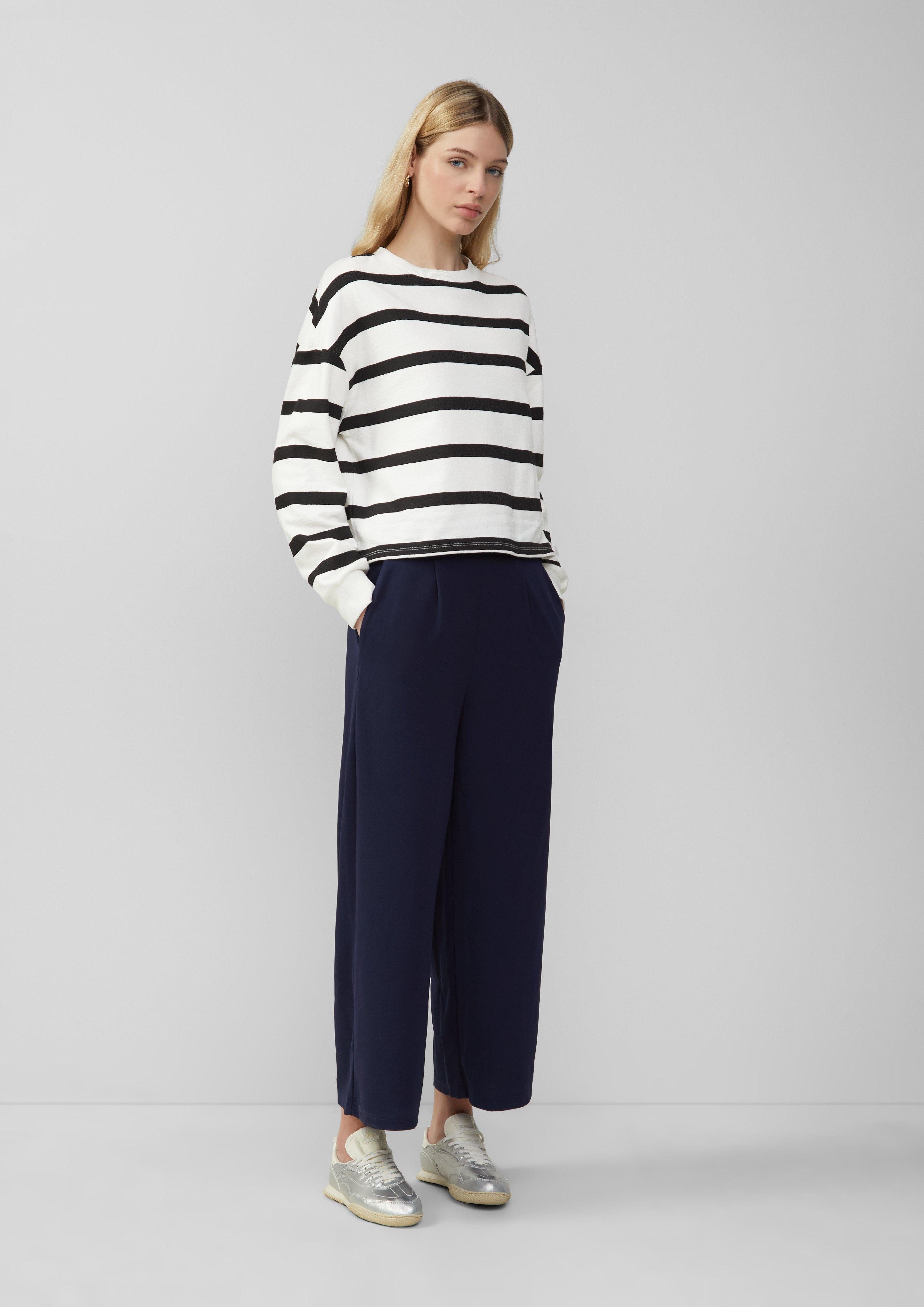 QS 7/8-Hose Culotte aus Interlockjersey Zierknopf günstig online kaufen