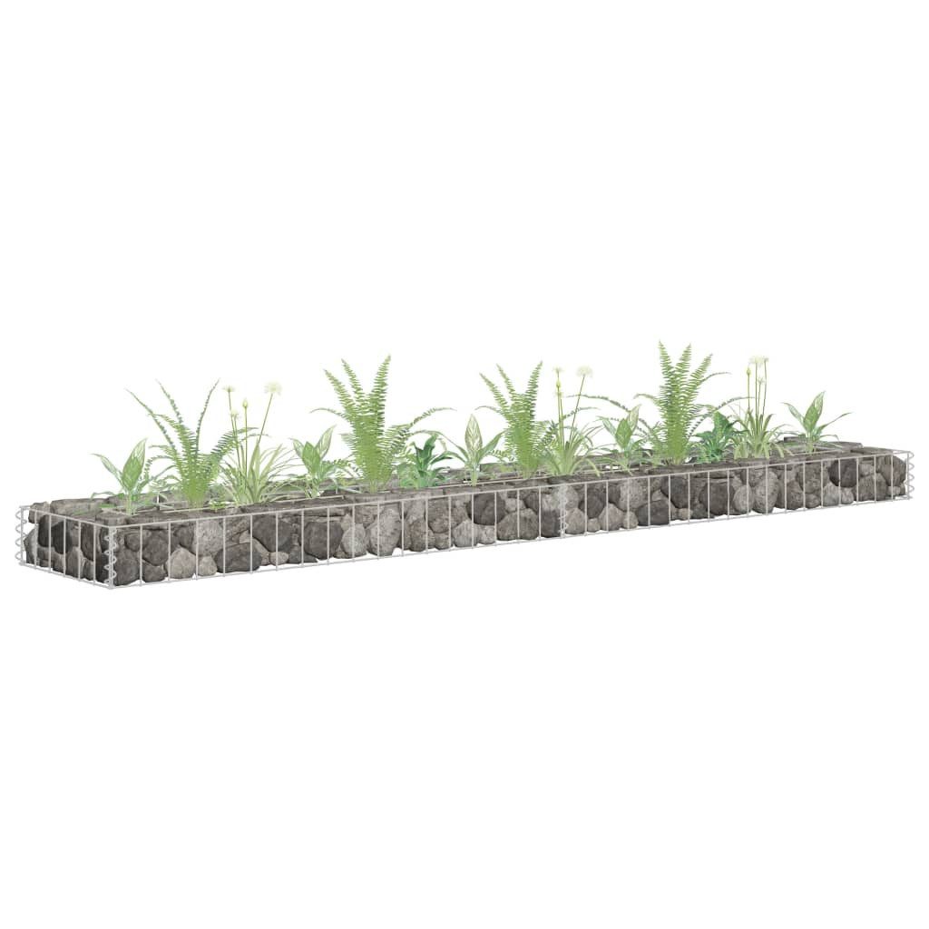 vidaXL Hochbeet Gabionen-Hochbeet Verzinkter Stahl 180x30x10 cm