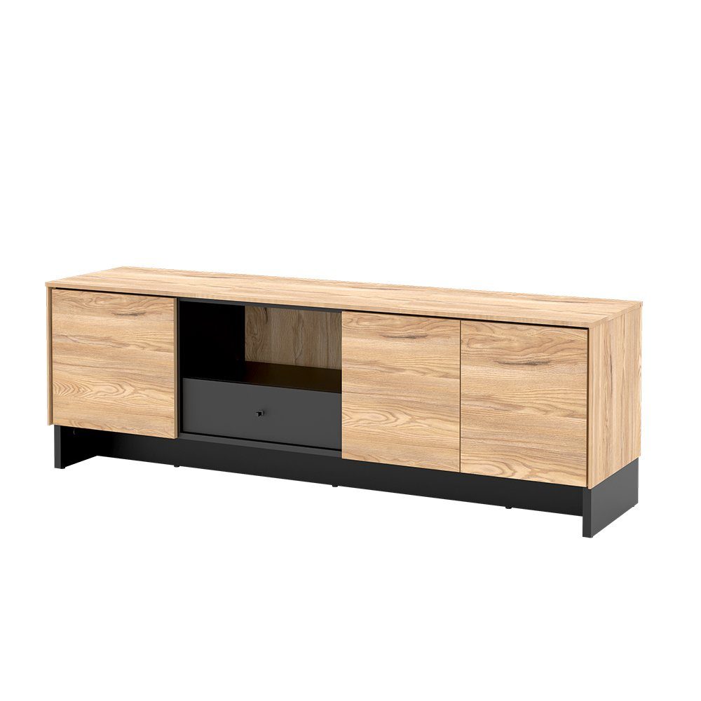 Modern Tisch, TV Breite: Esche Compleo cm, TV-Schrank Farbe: Wohnzimmer, PORTO, 163