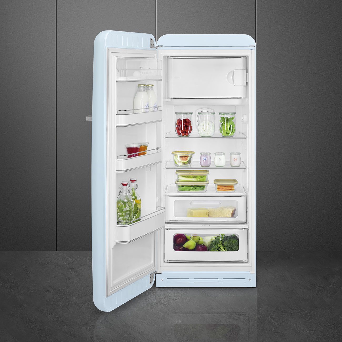 Smeg Kühl-/Gefrierkombination FAB28LPB6, 153.0 cm hoch, 60.01 cm breit, Retro-Design