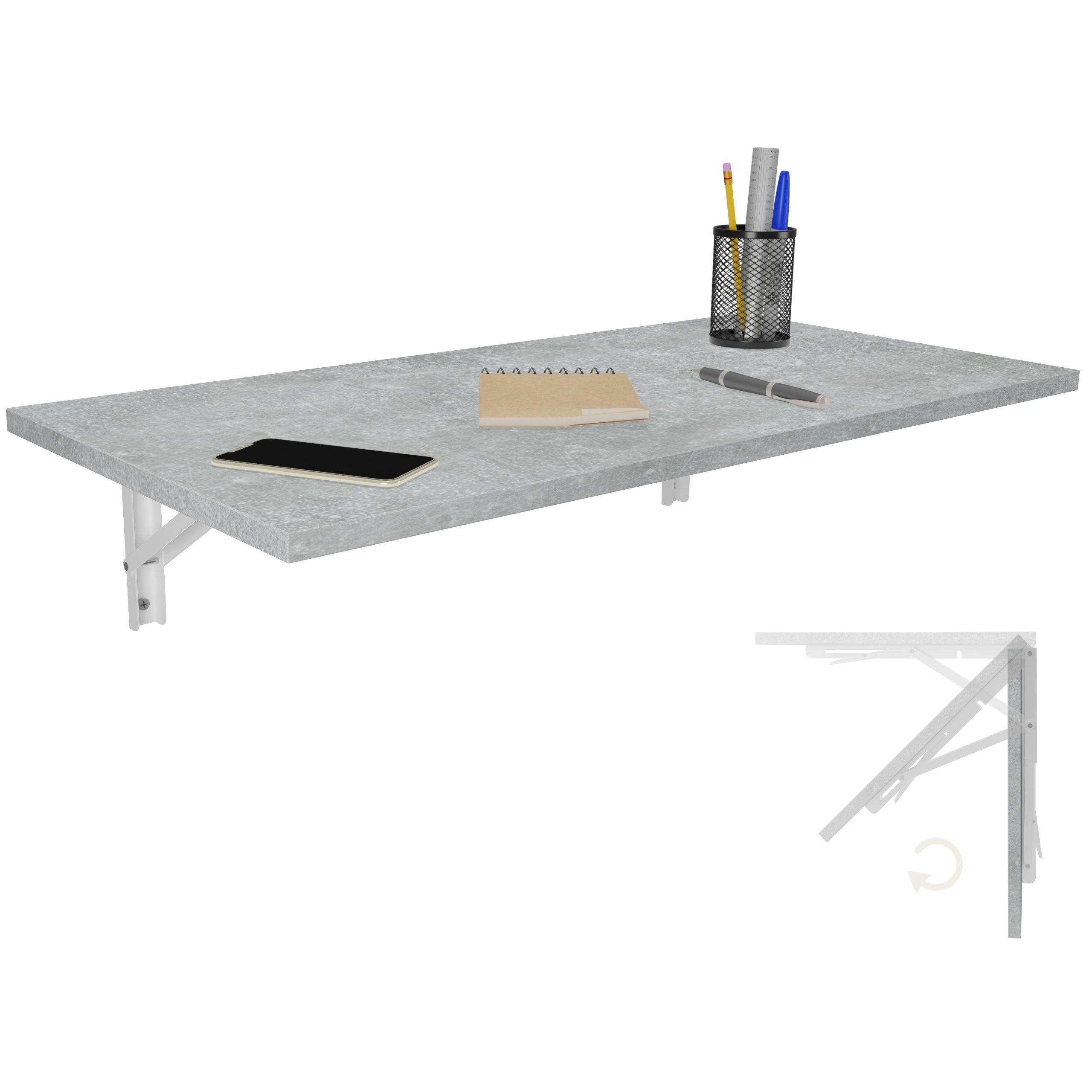 KDR Produktgestaltung Klapptisch 80x40 Wandklapptisch Esstisch günstig online kaufen