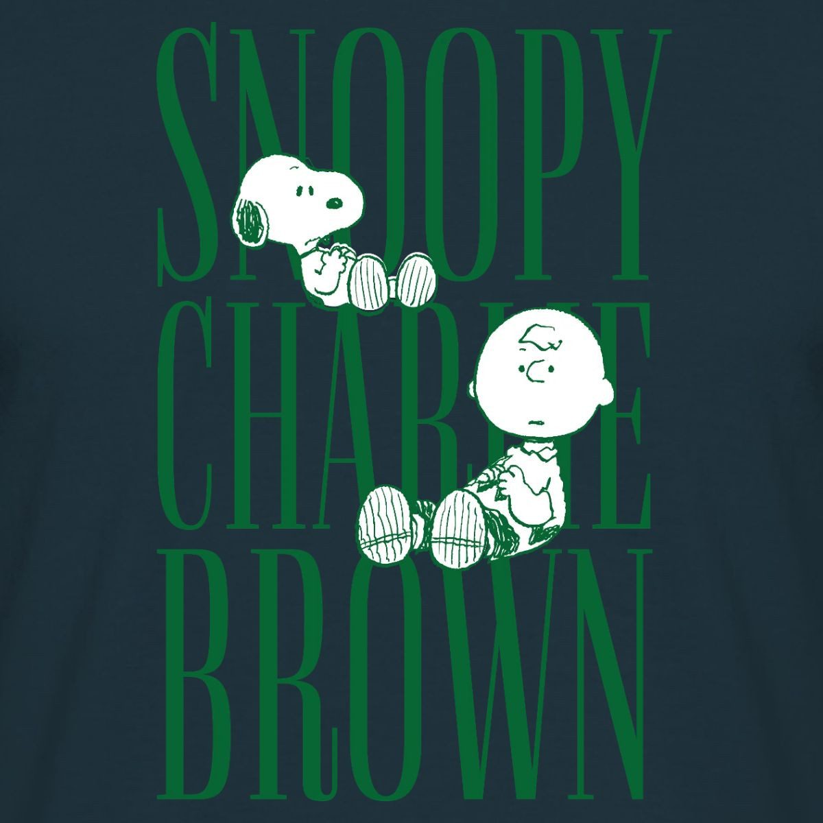Spreadshirt T-Shirt Peanuts Snoopy Und Charlie Brown Lettering Männer T-Shirt (1-tlg)