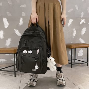 REDOM Laptoprucksack Laptop Rucksack Rucksäcke Schulrucksack Wasserbeständig Laptoptasche (Laptop Notebook Tasche Schule Uni Rucksack, Sportrucksack, Backpack mit Laptopfach), Damen Frauen Teenager Freizeit Arbeit Business Reisen