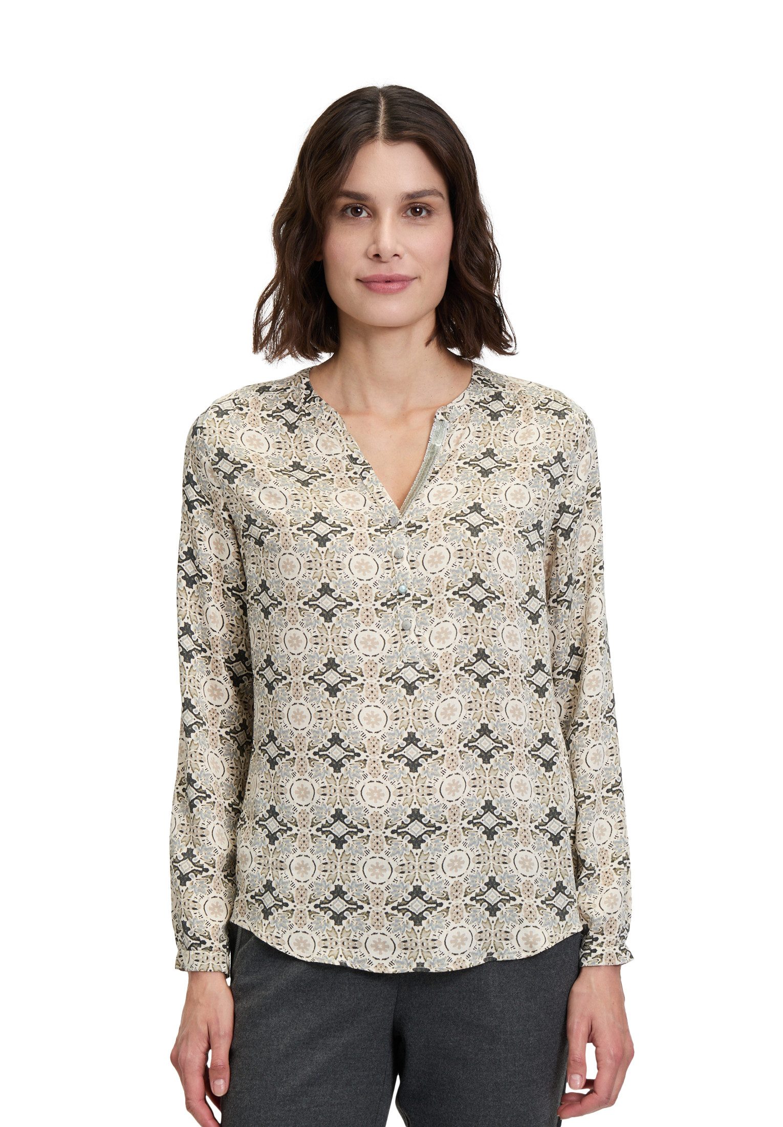 Schlupfbluse Cartoon Casual-Bluse mit Muster