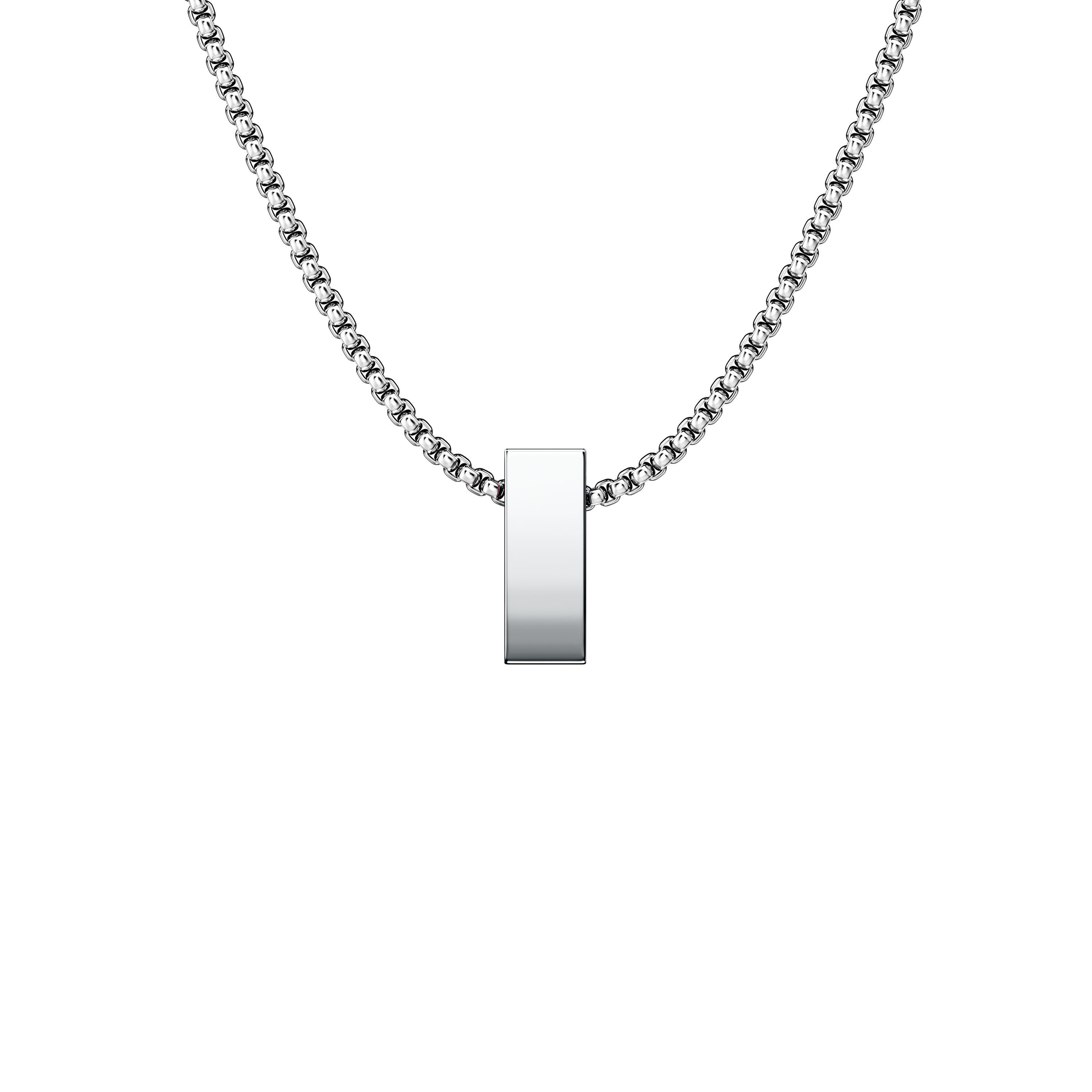 Kette mit Anhänger Schmuck Geschenk Edelstahl Halsschmuck Halskette D Logo