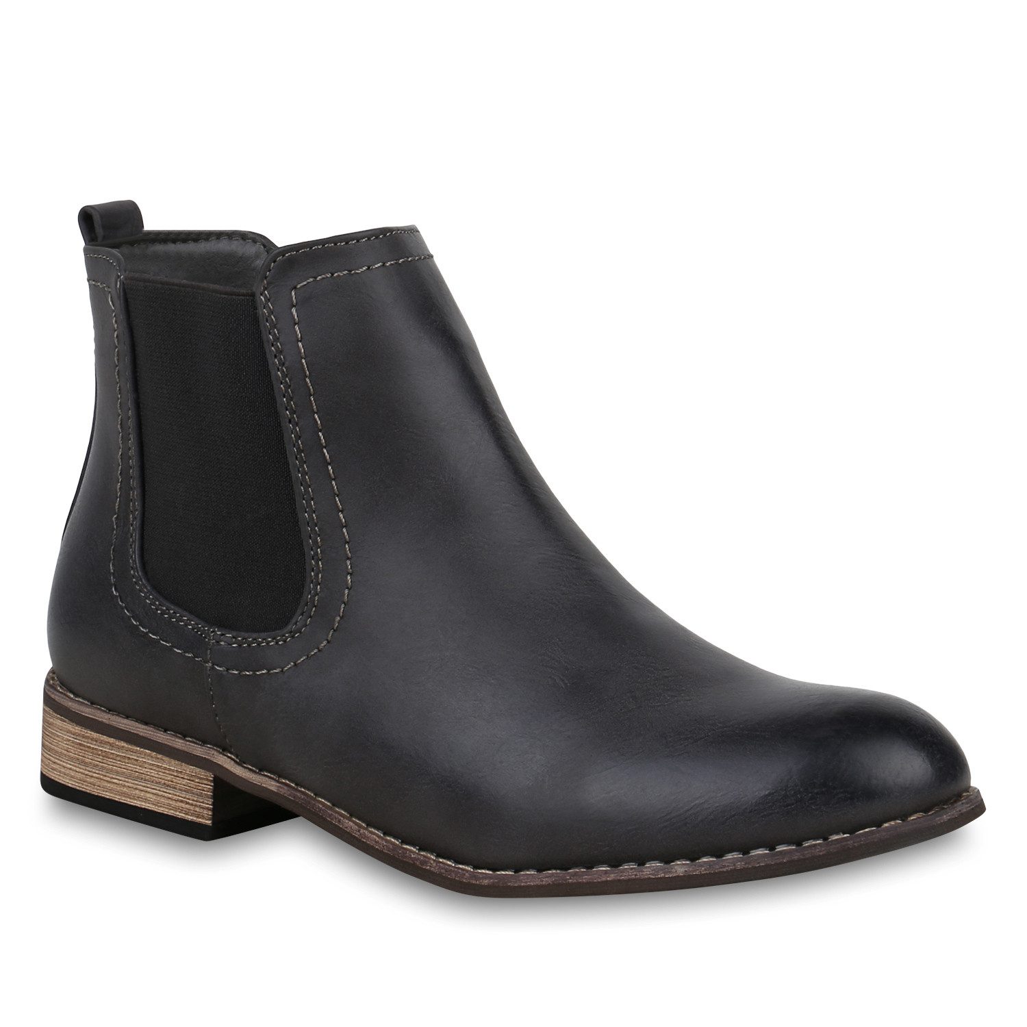 VAN HILL 811822 Chelseaboots Gefütterte Damen Chelsea Boots Leder-Optik Sti günstig online kaufen