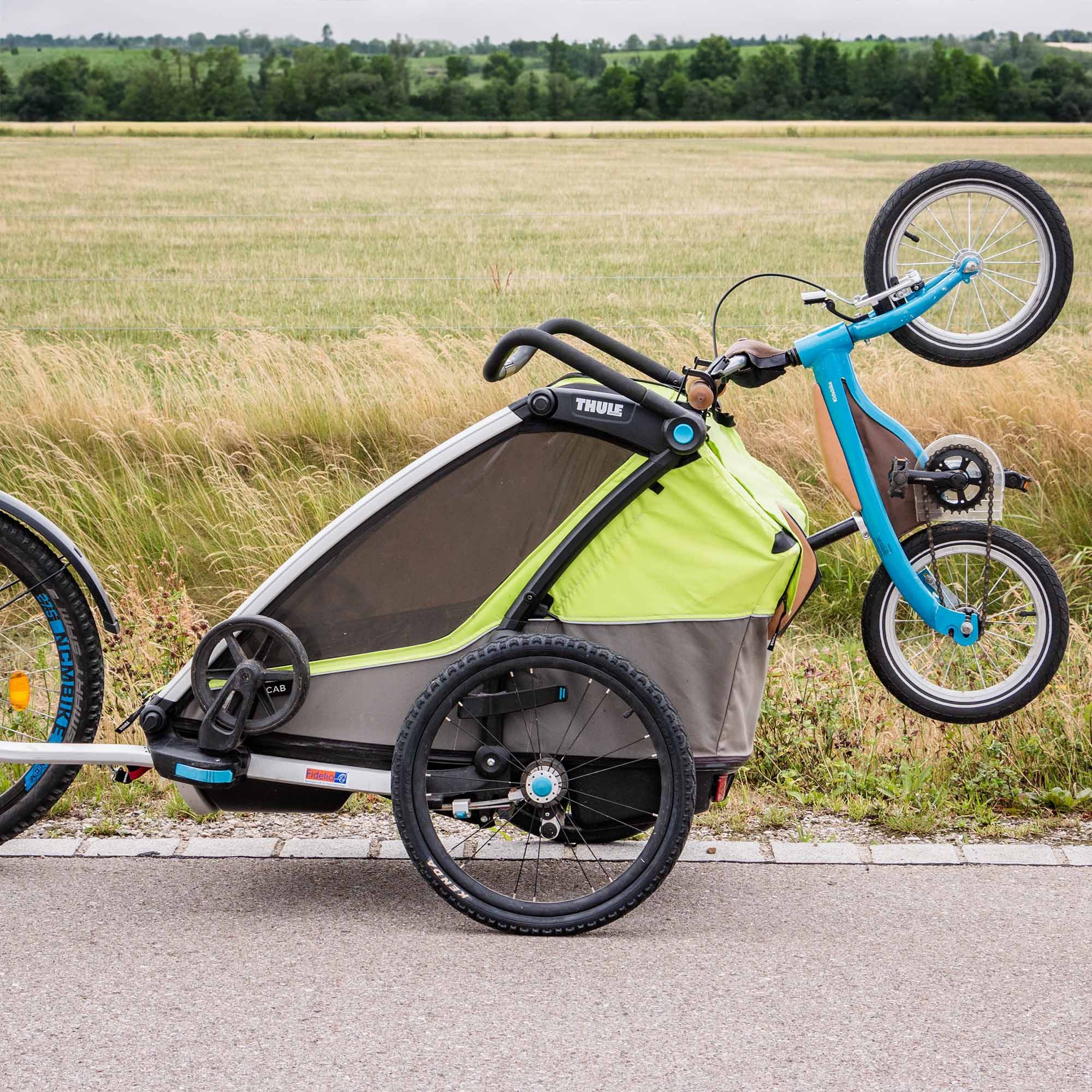 Mobilefox Fahrradhalter Fahrrad Laufrad Halterung passend für Thule Chariot Anhänger