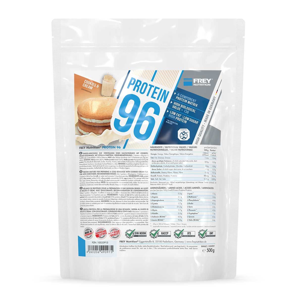 Frey Nutrition Protein 96 - 500g Pulver