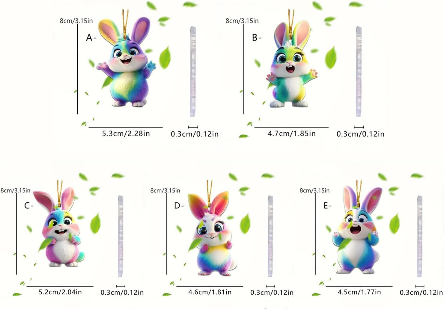 VEKROBOT Dekofigur Osterdekoration Deko Anhänger 2D Kombi Tischdeko für Ostern Hochzeit (1 St., Schafft eine festliche und frühlingshafte Tischdekoration)