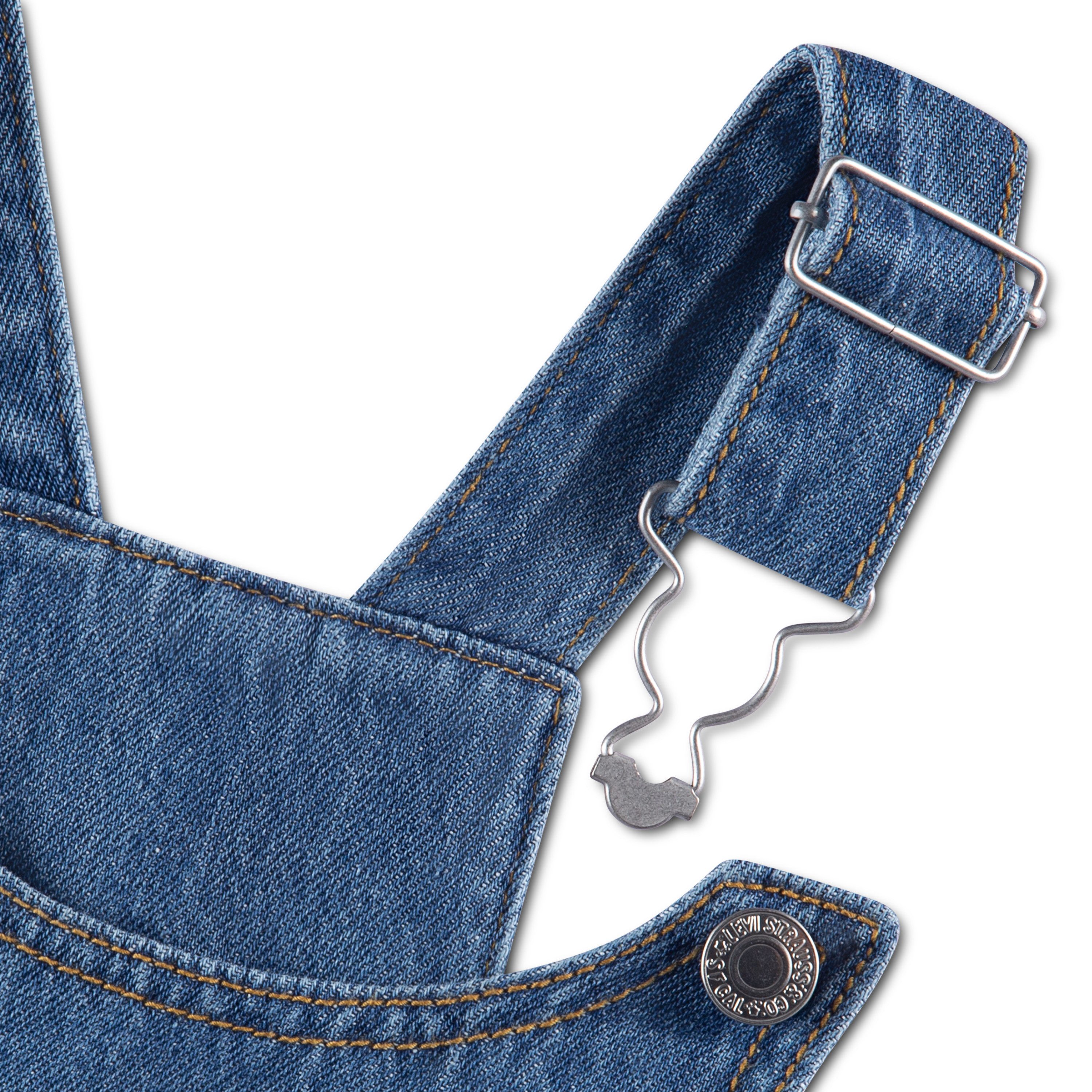 Levi's® Kids Jeanslatzhose LVG OVERALL W HEARTS mit süßen Herztaschen, super bequem – Bild 3 von 5