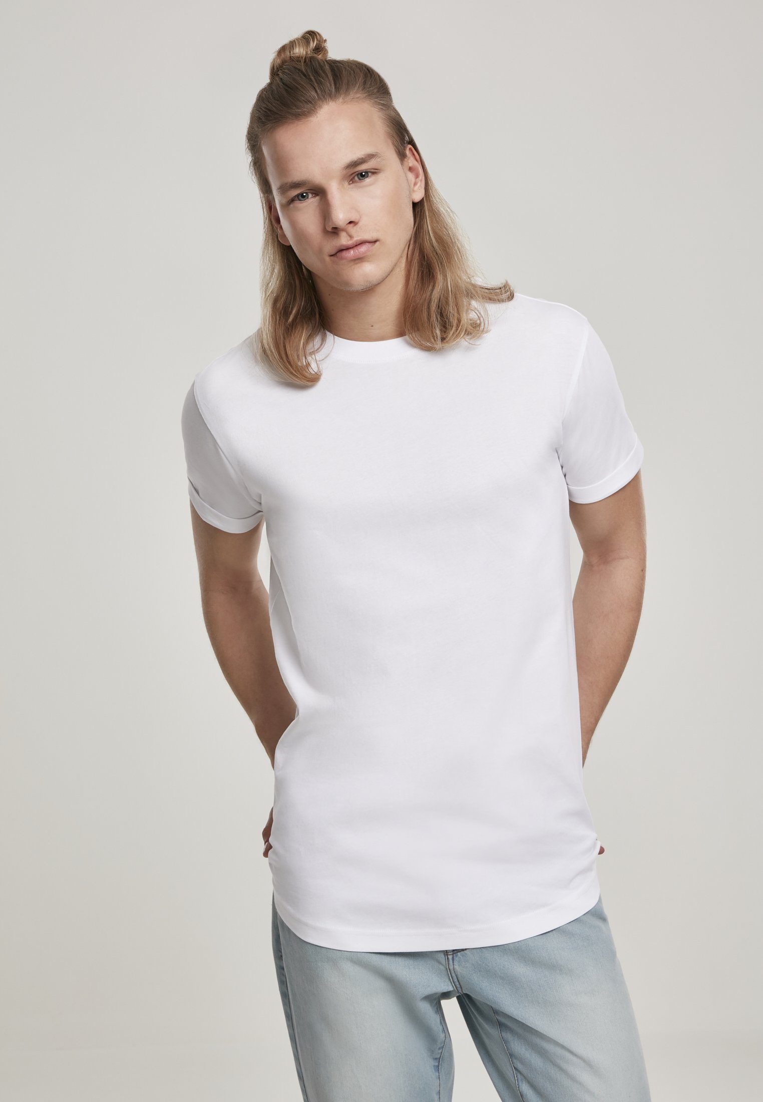 URBAN CLASSICS T-Shirt T-Shirt Short Shaped Turn Up Tee (1-tlg) white