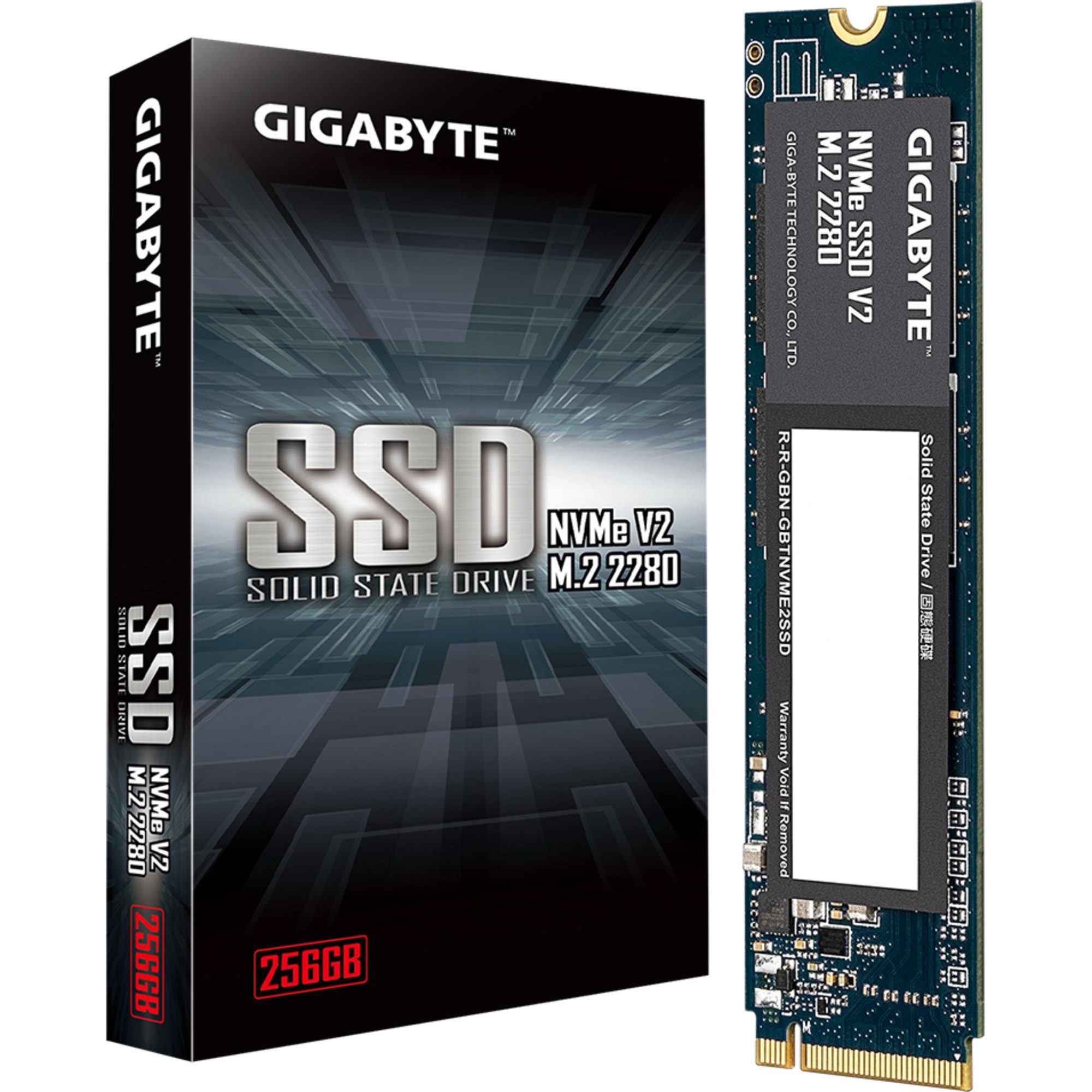 Gigabyte GIGABYTE NVMe SSD V2 256GB, (PCIe 3.0 x4, NVMe interne HDD-Festplatte (256 GB) Steckkarte"