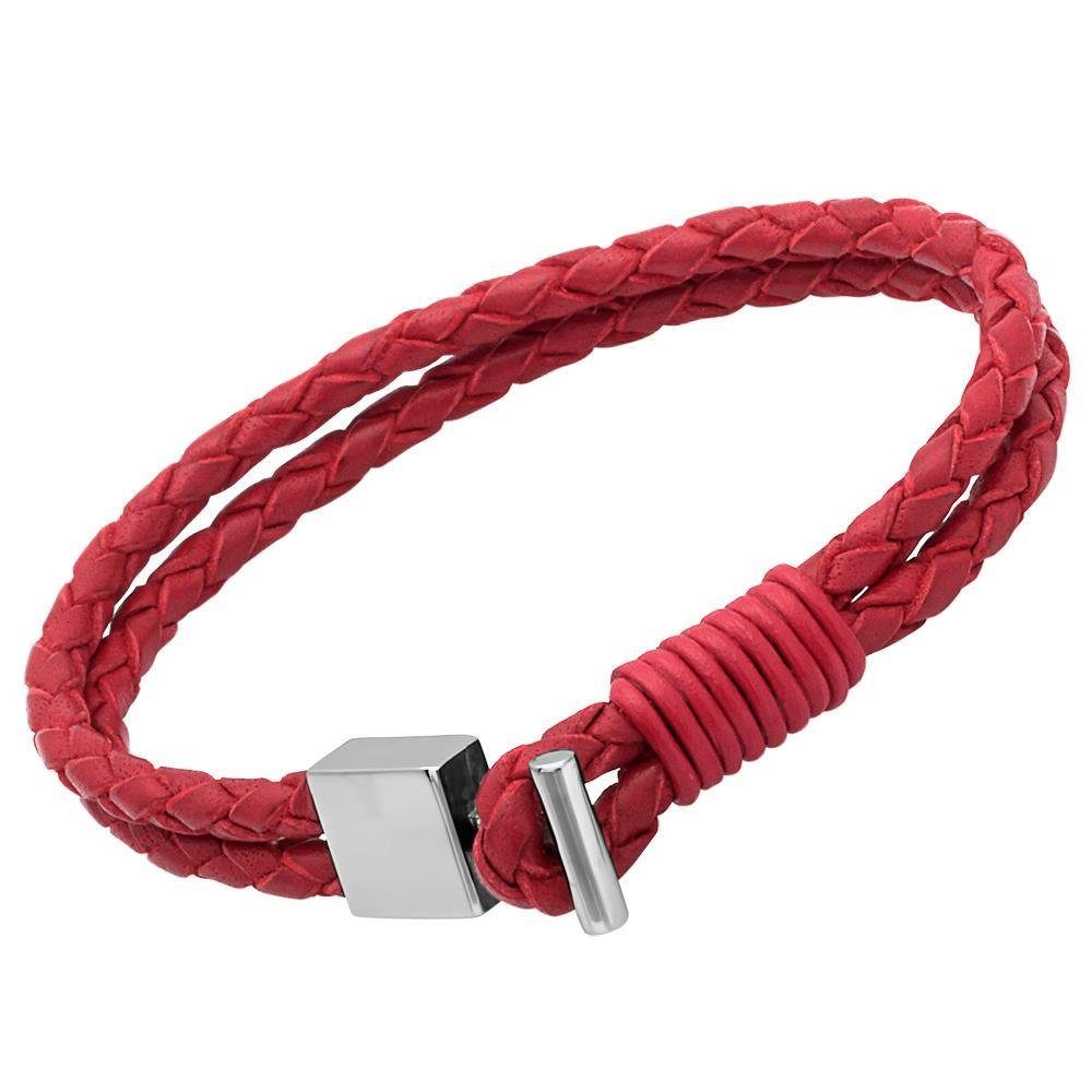 Unique Lederarmband Unique Lederarmband: Rot mit günstig online kaufen
