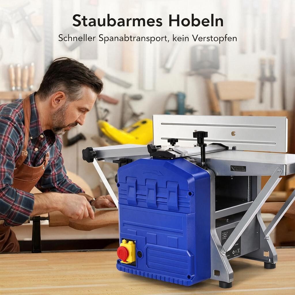 GarveeMore Elektrohobel 8 Zoll Arbeitsbreite, 8000 U/min – Geräuscharmer Elektro-Hobel