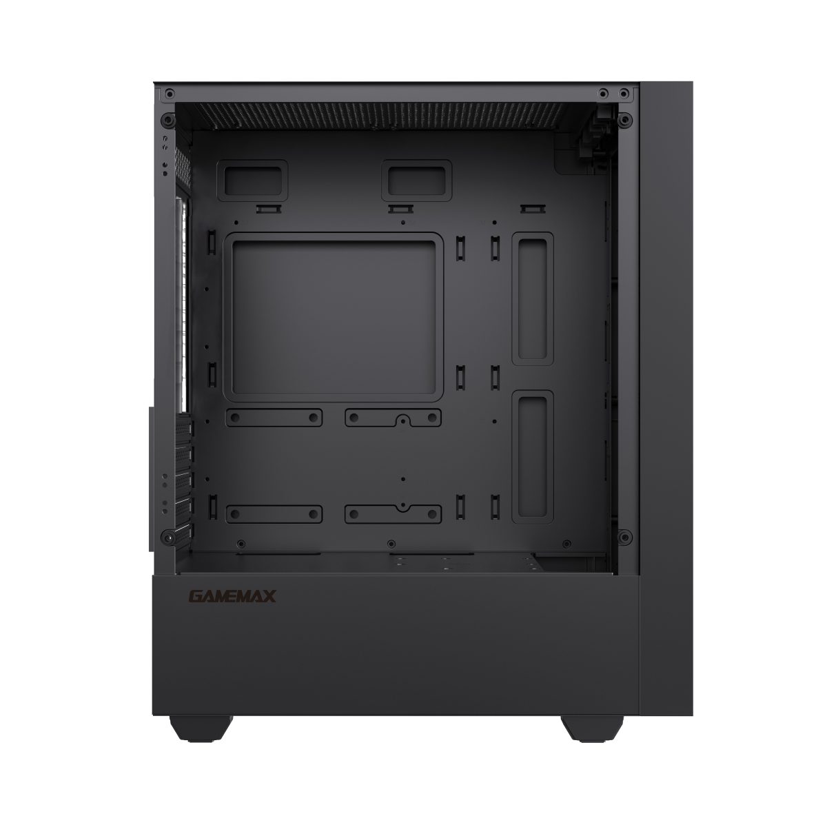 GAMEMAX PC-Gehäuse Edge, Mini-Tower, 2x USB 3.0, 1x USB 2.0, 1x Mikrofon, 1x Audio, schwarz