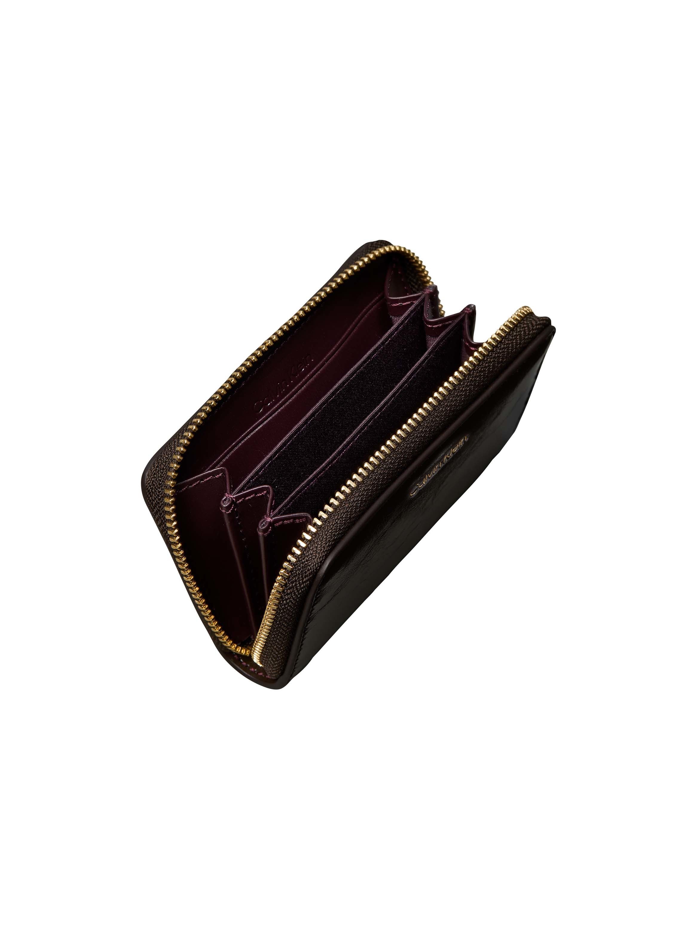 Calvin Klein Geldbörse FOIL GLOSSY SQUARE ZIP AROUND, Damen Geldbeutel, Portemonnaie mit Rundum-Reißverschluss – Bild 3 von 3