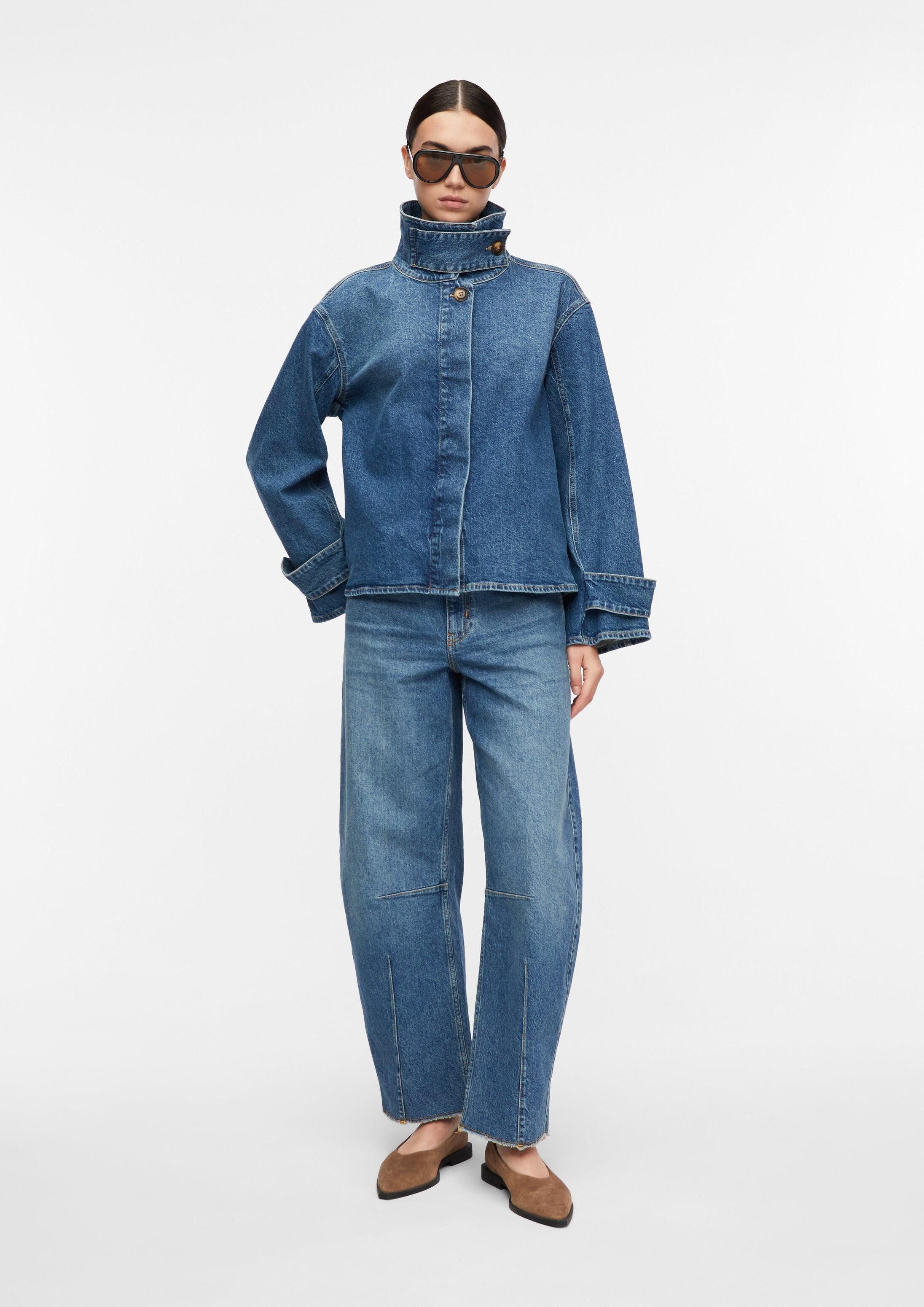 comma Funktionsjacke Indoor-Jacke Indoor-Jacke aus Denim mit Stehkragen in Relaxed Fit – Bild 5 von 5
