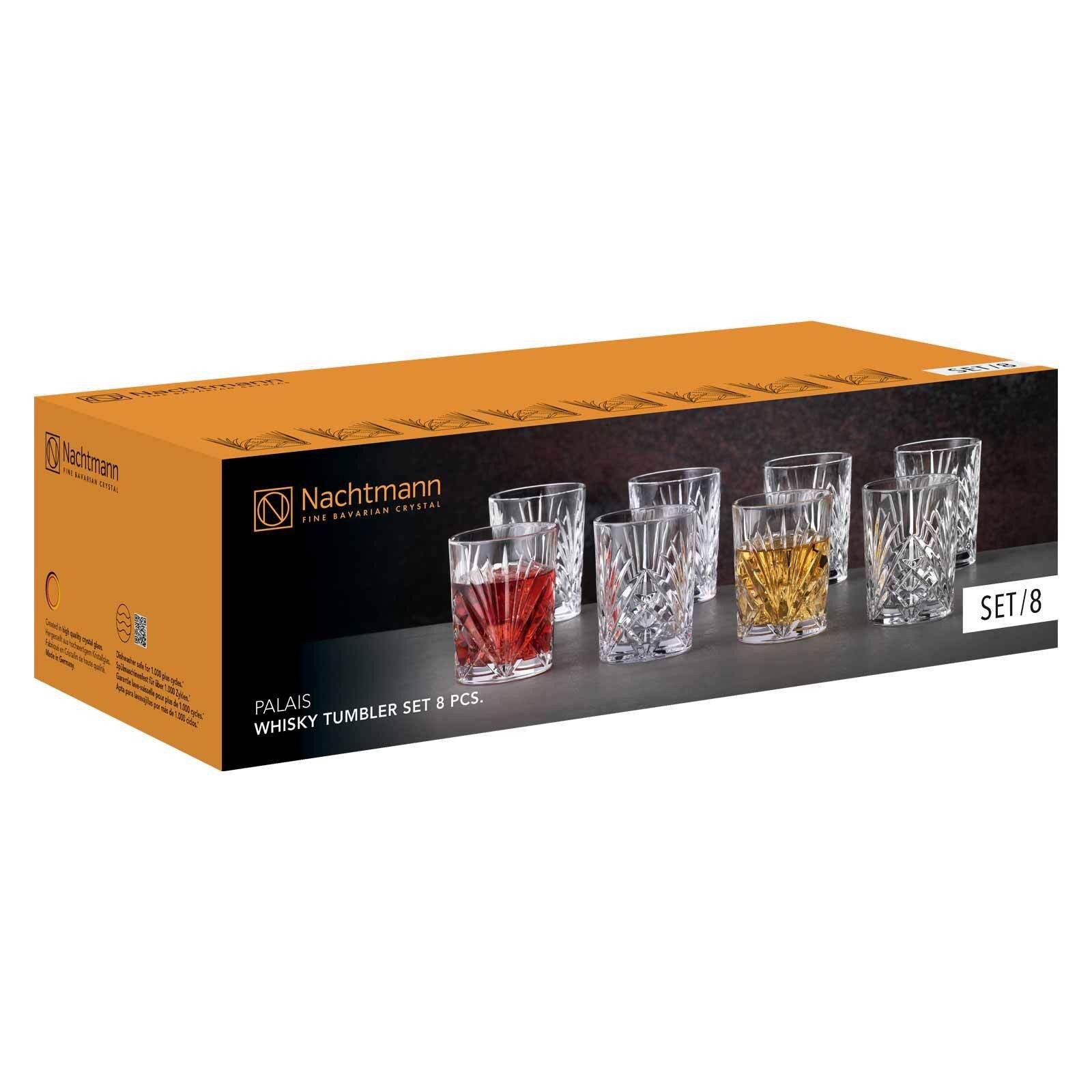 Nachtmann Whiskyglas Palais Becher 288 ml 8er Set, 8-tlg., Glas