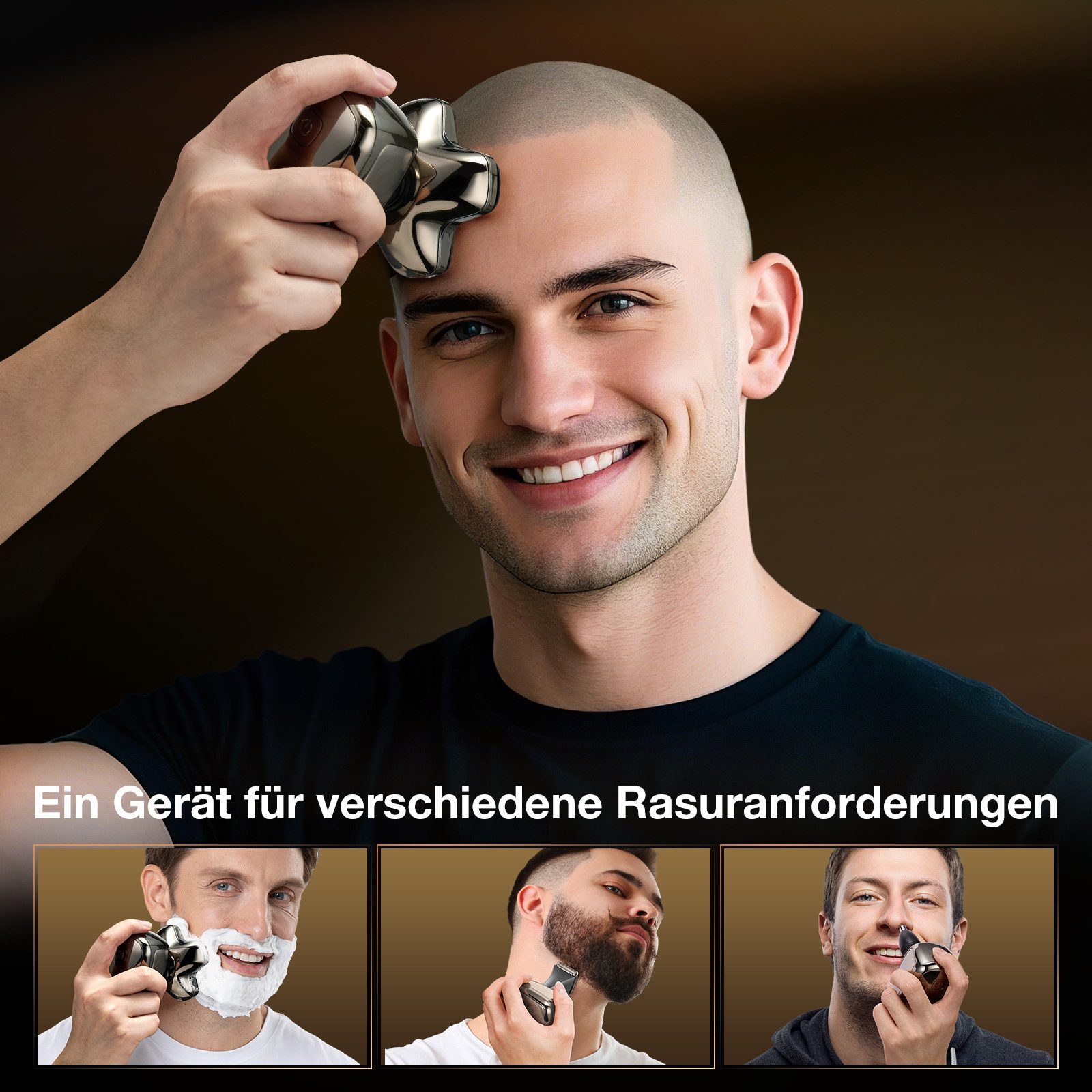 Kensen Haarschneider Glatzen Rasierer Herren, Kensen 5 in 1 Kopfrasierer Wasserfest