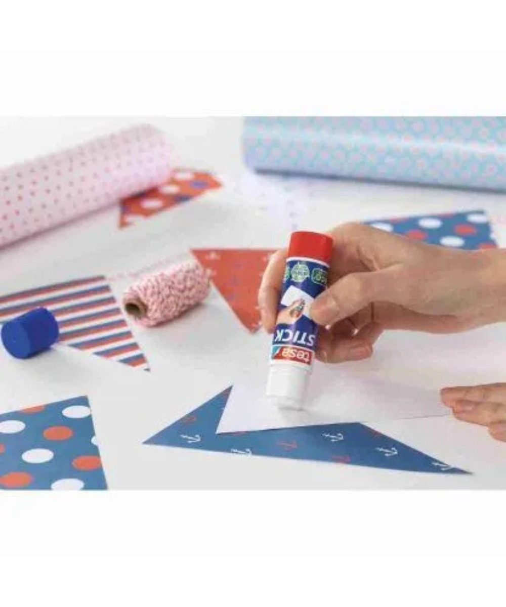 tesa Klebestift 4 tesa ecoLogo Klebestifte 20,0 g, (Packung, 4-tlg), Geeignet für Materialien: Papier, Karton, Fotos, Kork,Leder,Textilien