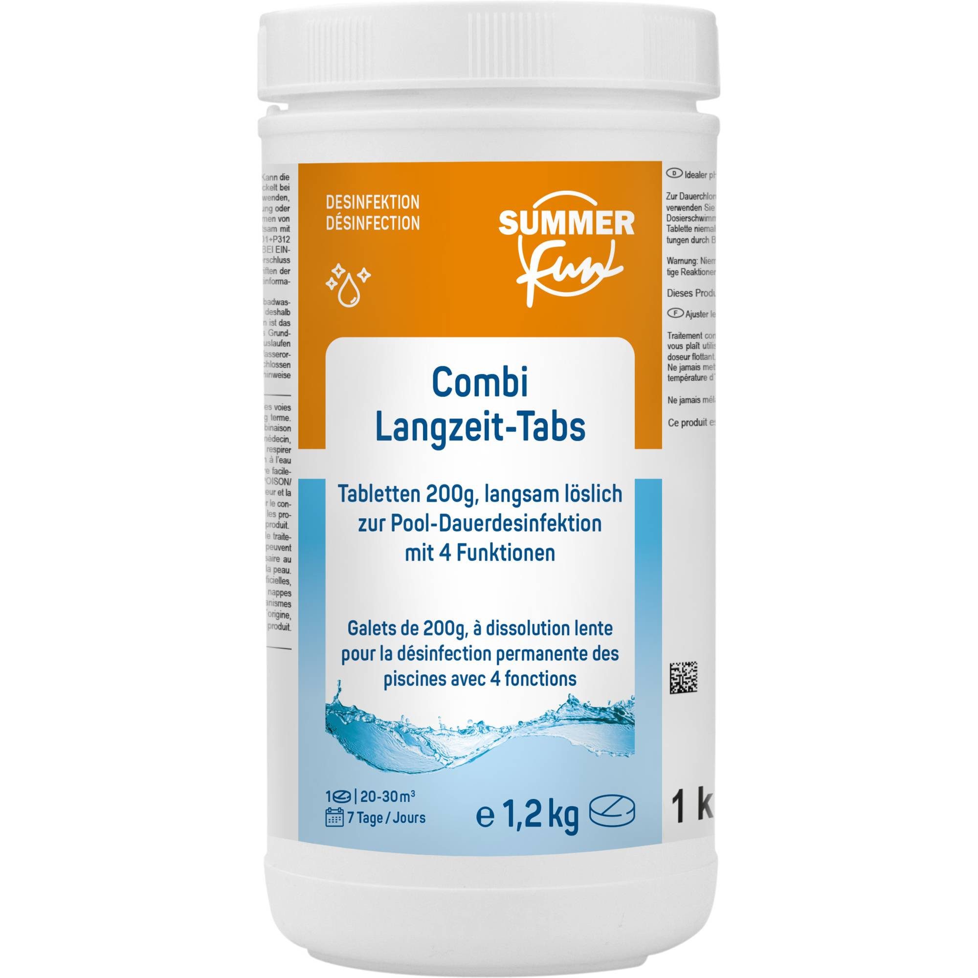 SUMMER FUN Poolpflege Summer Fun Combi Langzeit-Tabs 200 g - 1,2 kg