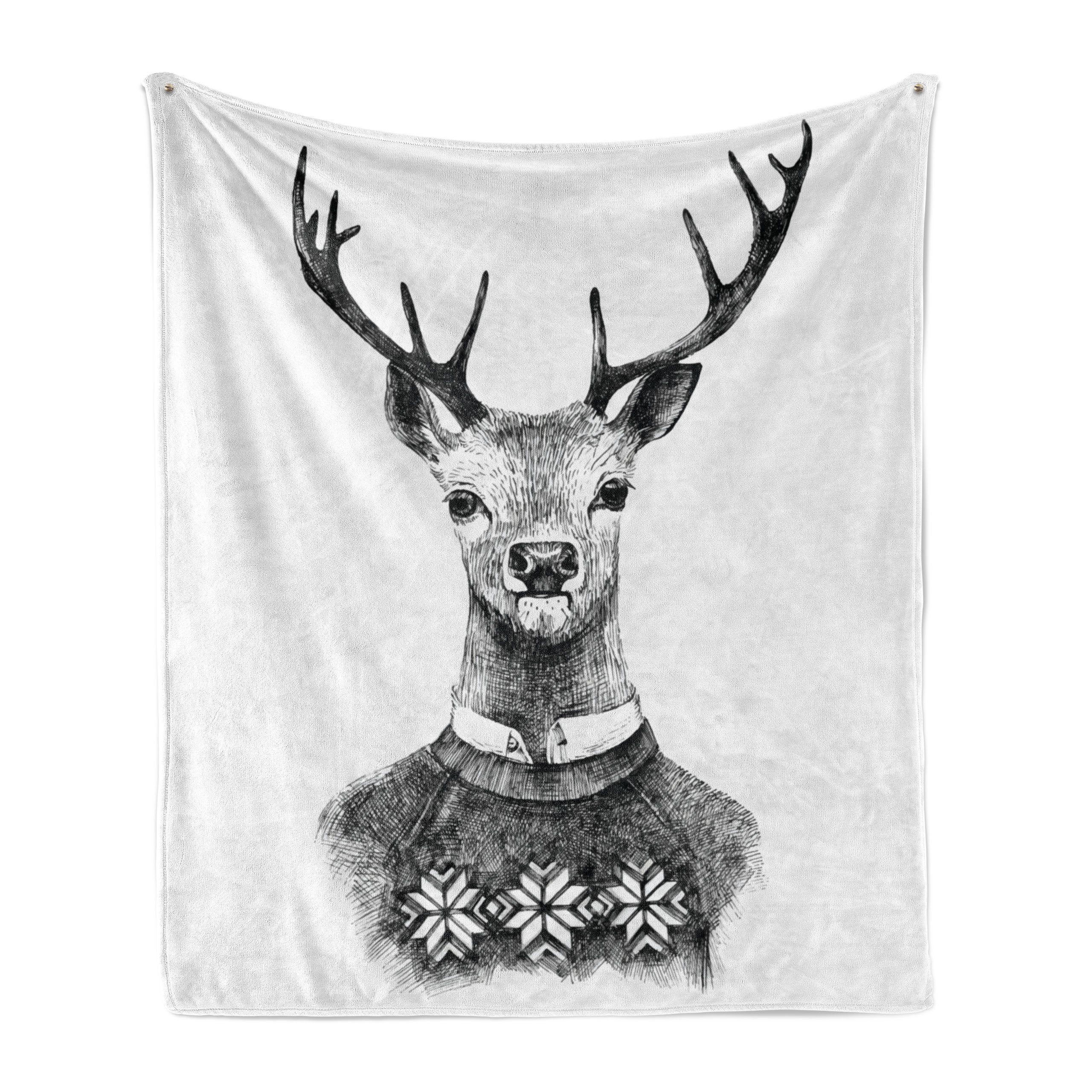 Weihnachten und Indie Wohndecke Plüsch Deer den Abakuhaus, Innen- Außenbereich, Nordic für Sweater Gemütlicher