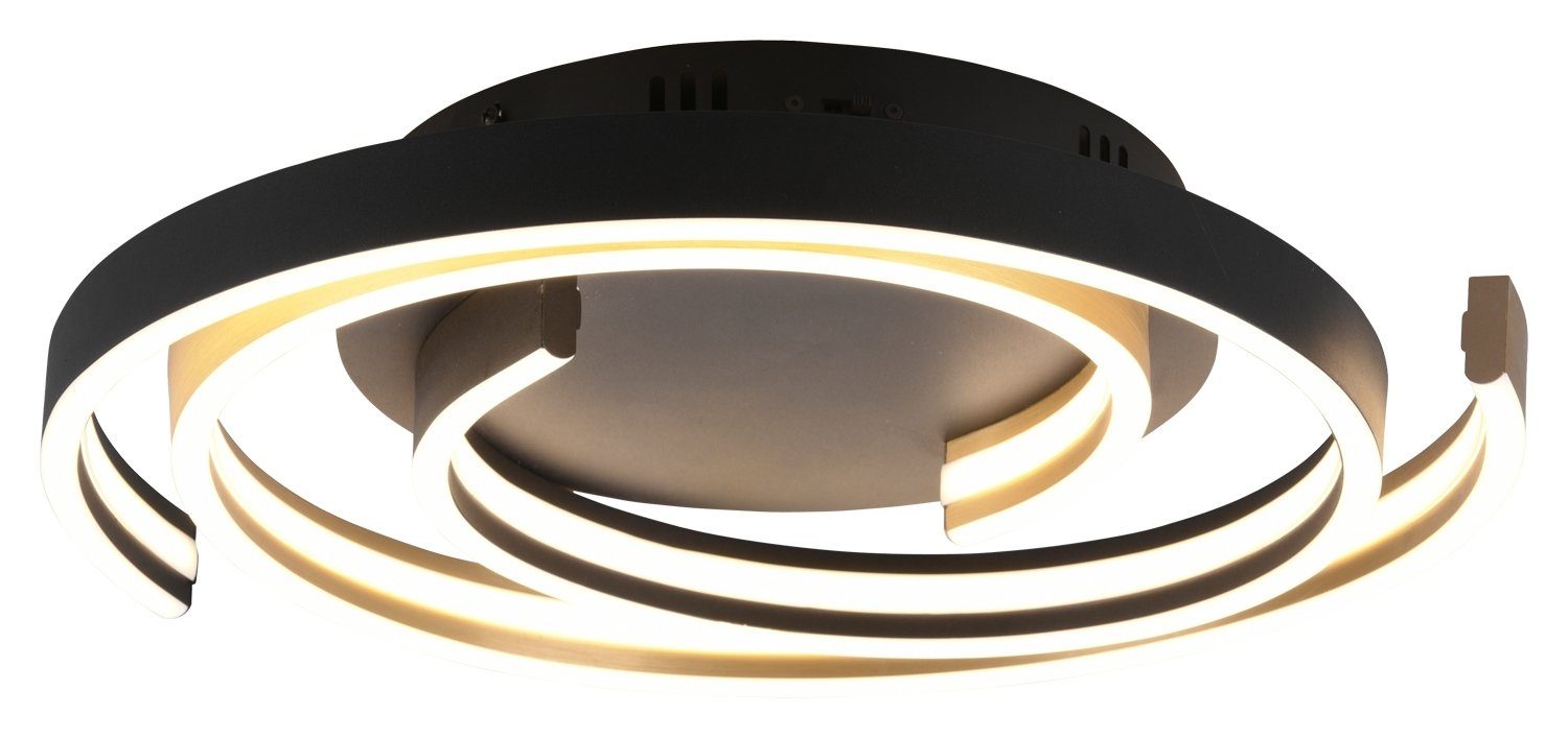 CAYA, der Farbtemperatur, 1-flammig, Aluminium, fest Leuchten cm, LED integriert, LED Deckenleuchte Deckenlampe Goldgelb, Warmweiß, Dimmfunktion, LED 50 TRIO Ø Anpassung