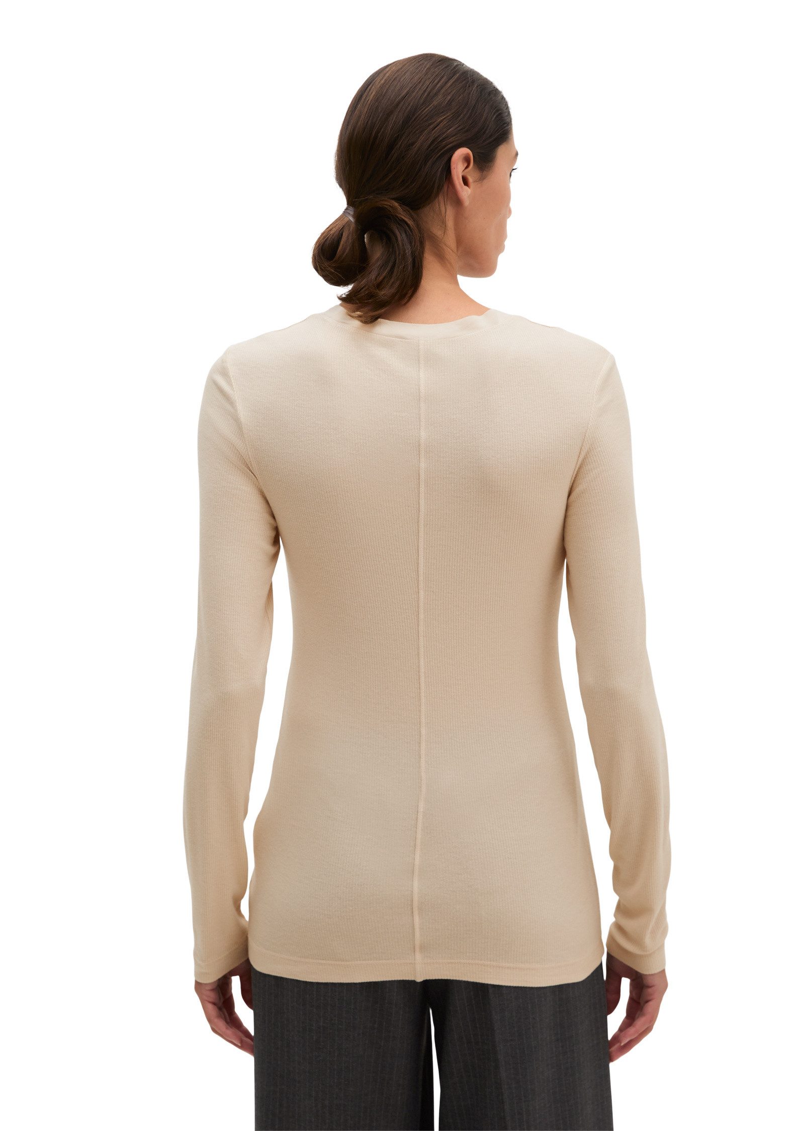Marc O'Polo Langarmshirt aus Lyocell-Bio-Baumwoll-Stretchjersey