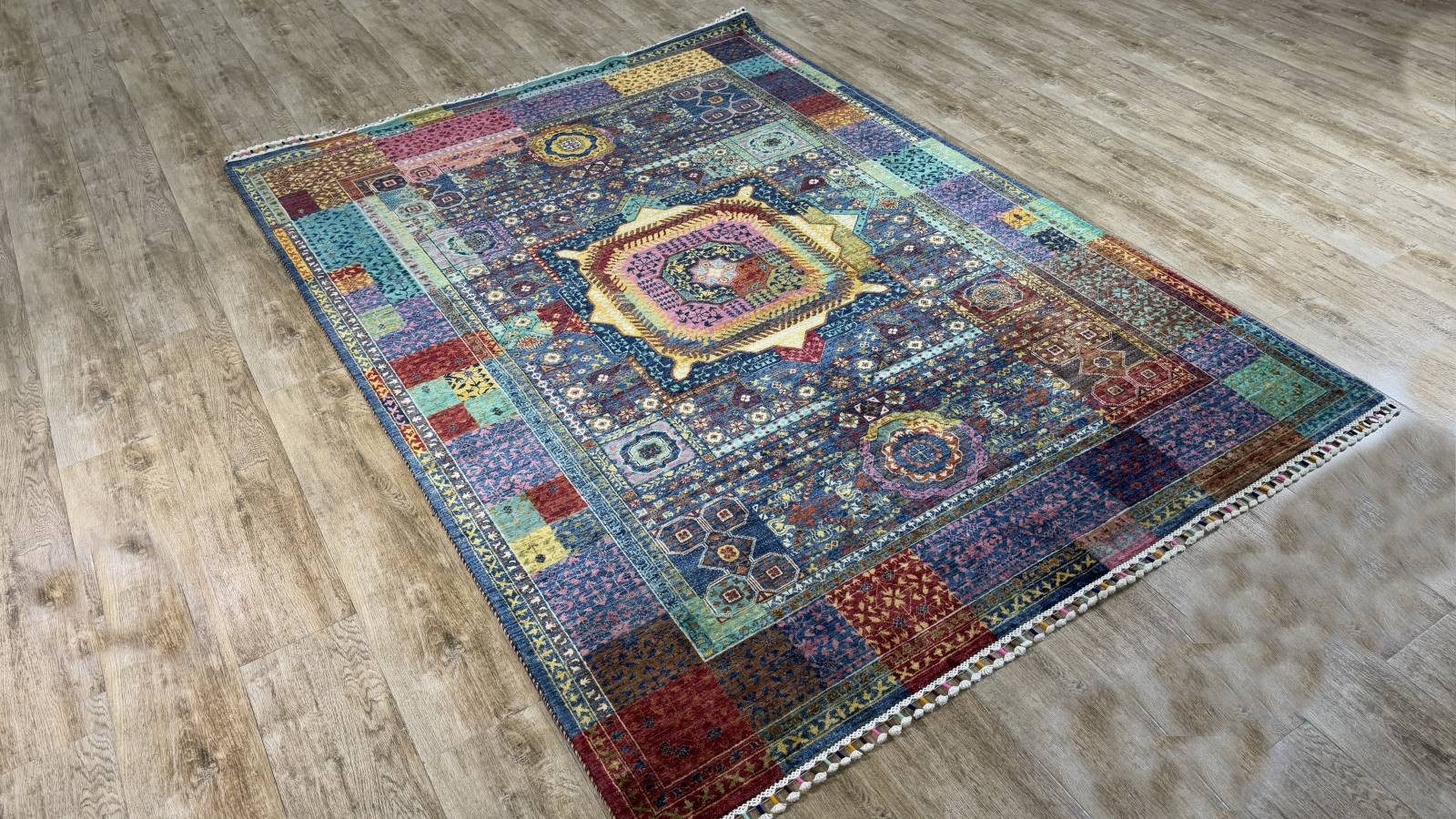 Rug Studios Teppich ZIEGLER-MAMLOOK ORIGINAL, Rechteckig, Höhe: 8 mm, Handgeknüpft, 175 x 234 cm, Blau