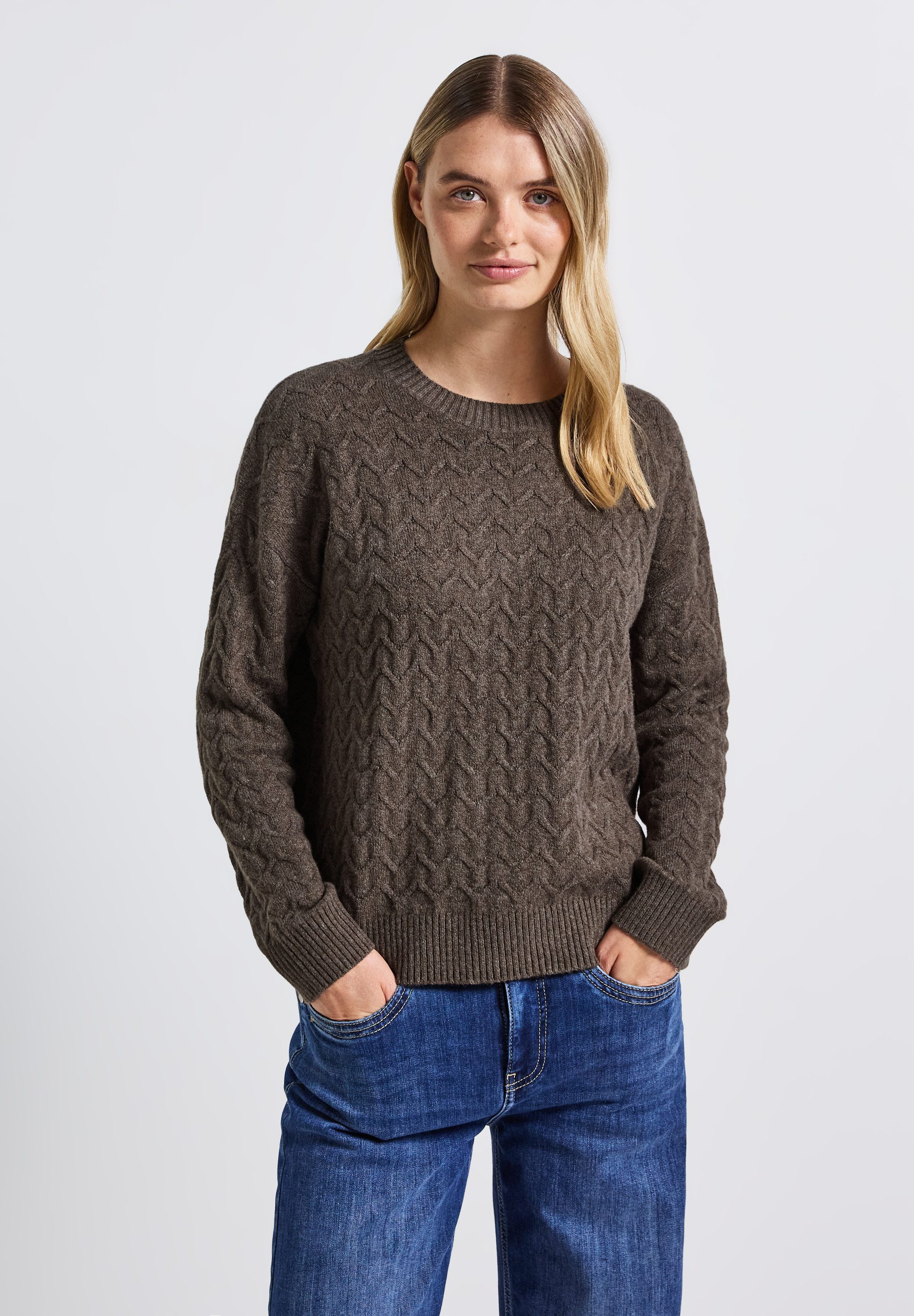 STREET ONE Strickpullover mit Rundhalsausschnitt günstig online kaufen