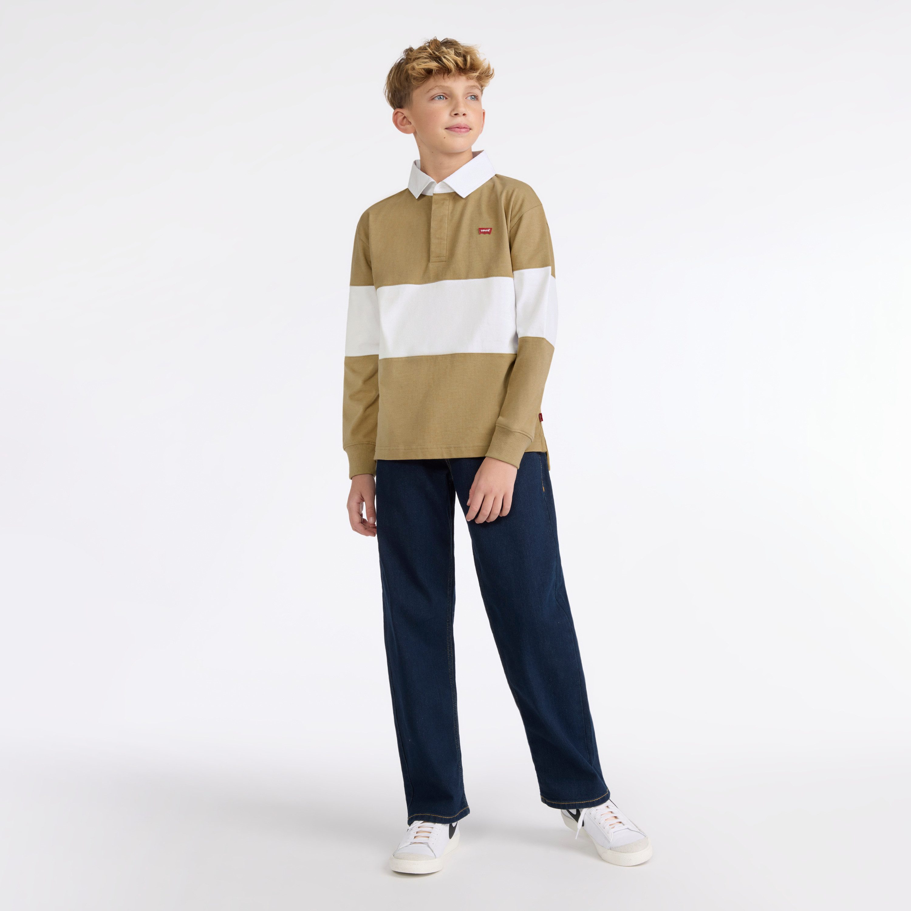 Levi's® Kids Langarmshirt LVB TIMELESS RUGBY POLO for Boys, mit Polokragen und Colorblocking