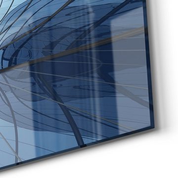 DEQORI Magnettafel 'Spiegelfläche an Gebäude', Whiteboard Pinnwand beschreibbar