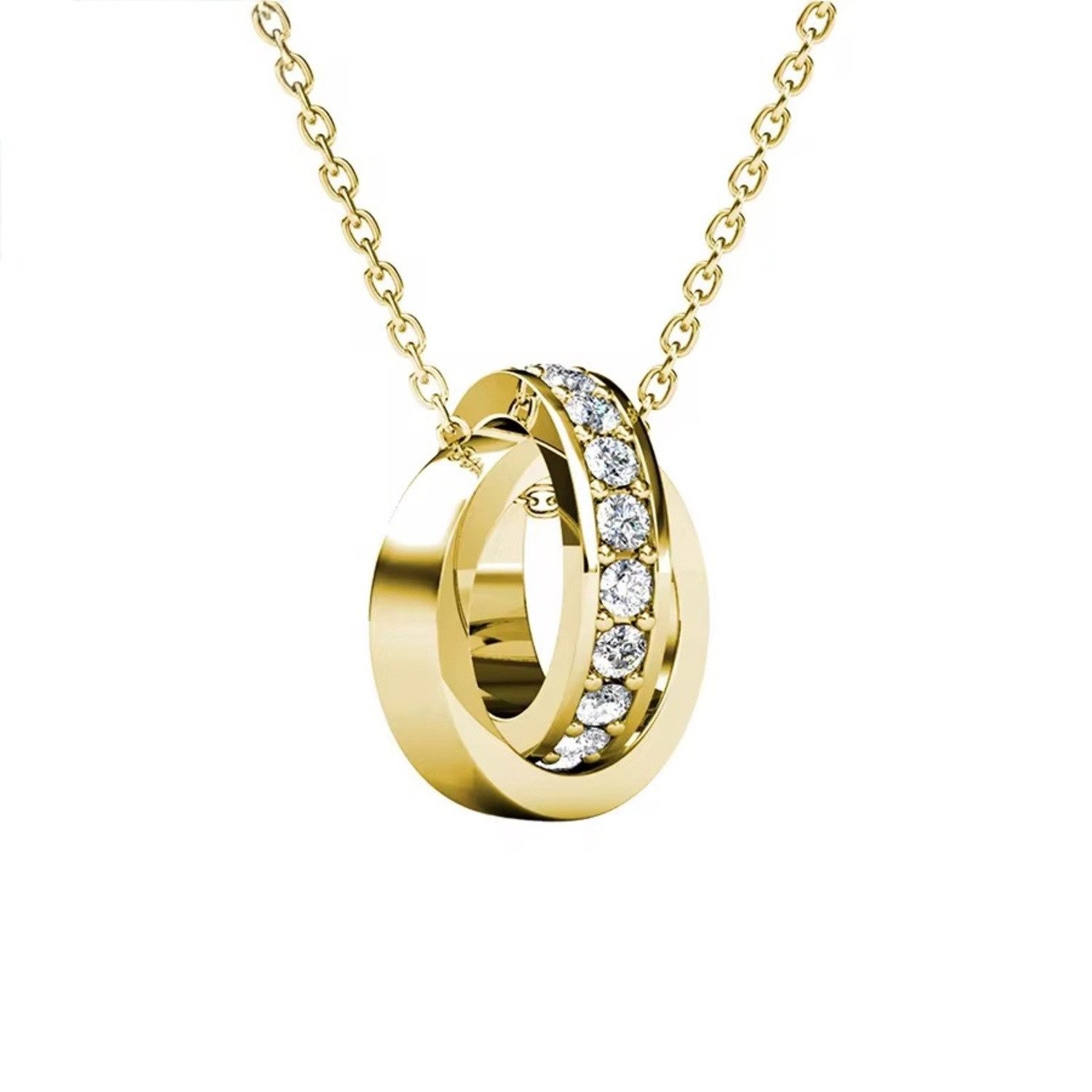 Kette mit Anhänger Zierliche Damen Anhänger Halskette 45cm