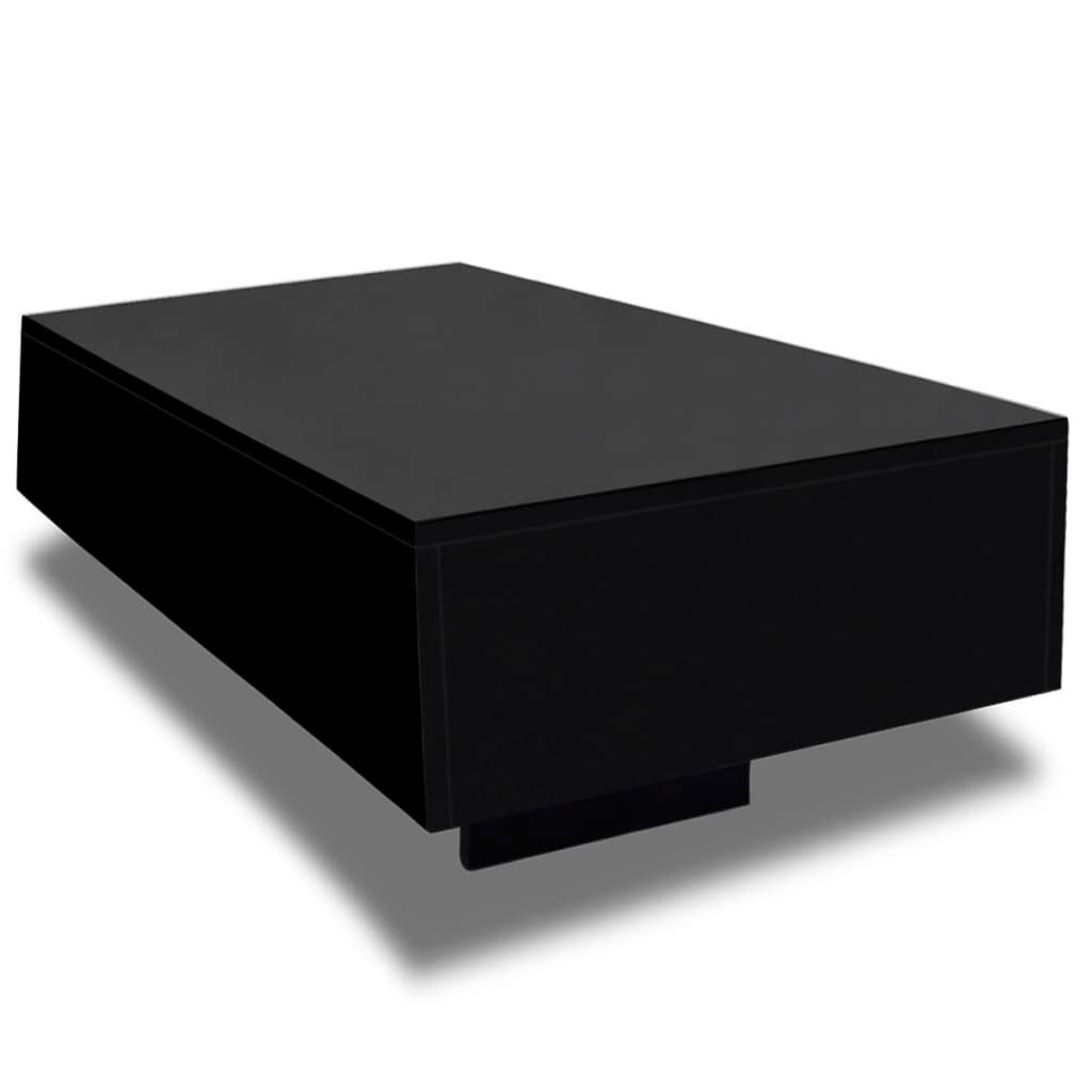 vidaXL Ablagetisch, Couchtisch Hochglanz Schwarz