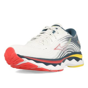 Mizuno Mizuno Wave Sky 6 Damen White Hibiscus Buttercup Langlaufschuhe