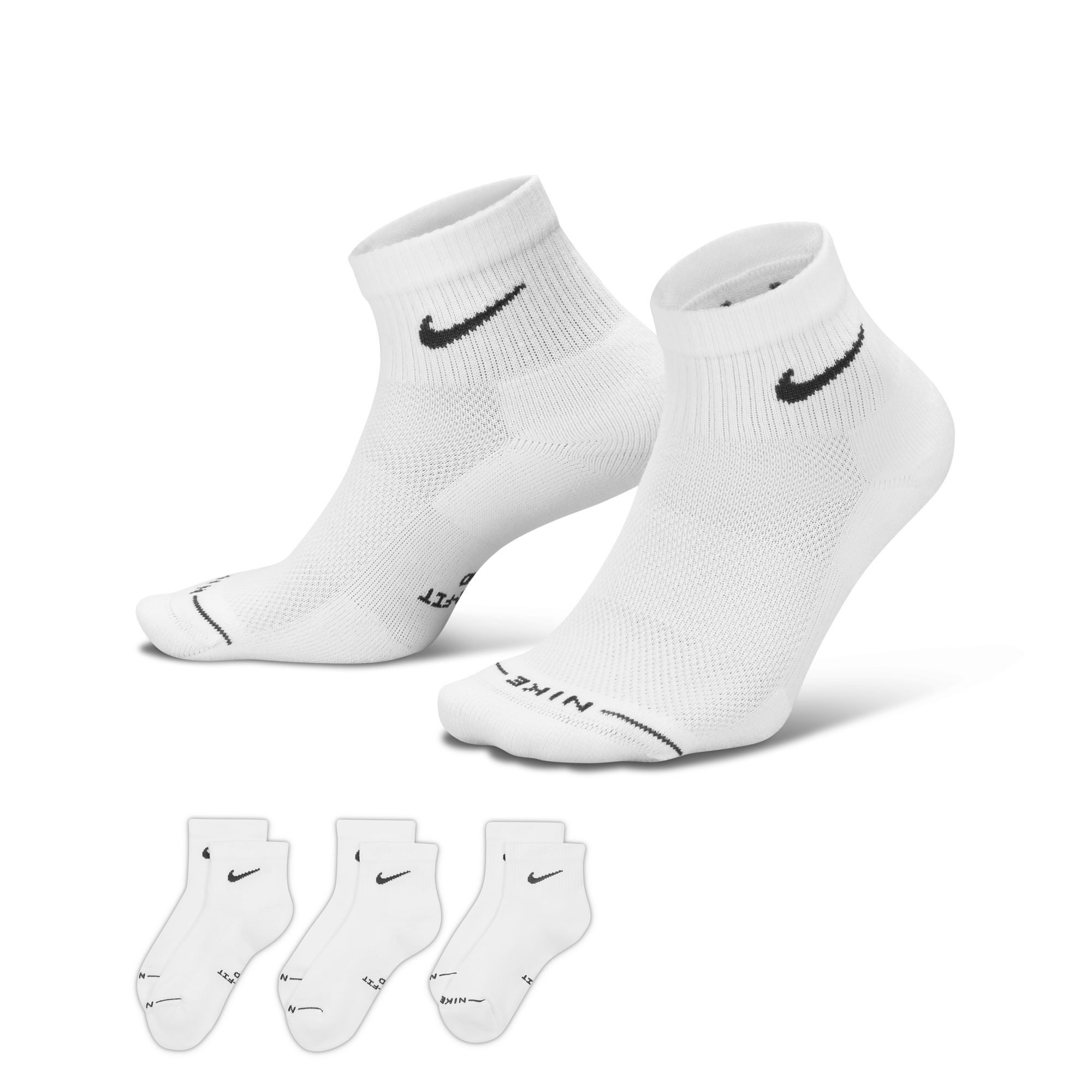 Nike Funktionssocken U NK ED ELVD ANK 3P - 144 für Erwachsene, mit sportlichem Stil