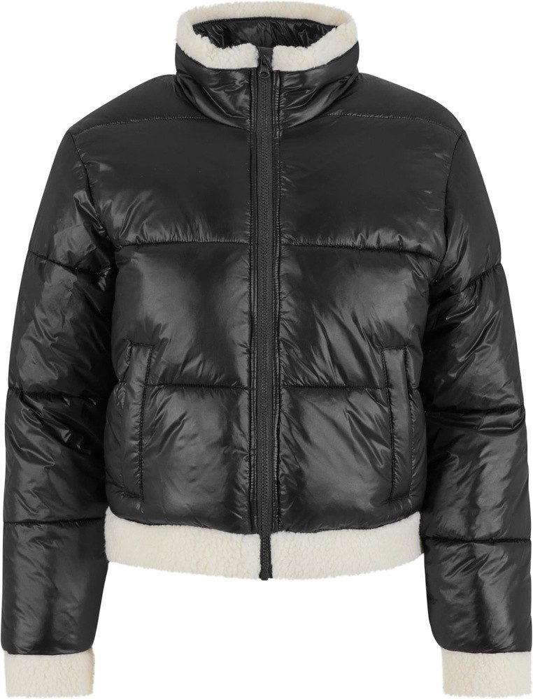URBAN CLASSICS Kurzjacke Ladies Recycled Shiny Puffer Sherpa Jacket
