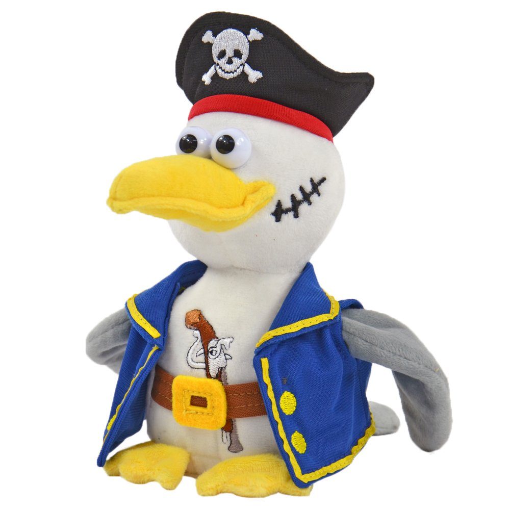 Kögler Kuscheltier Labertier Piraten Möwe MALWIN, inkl. Batterien, 20x19,5x13cm