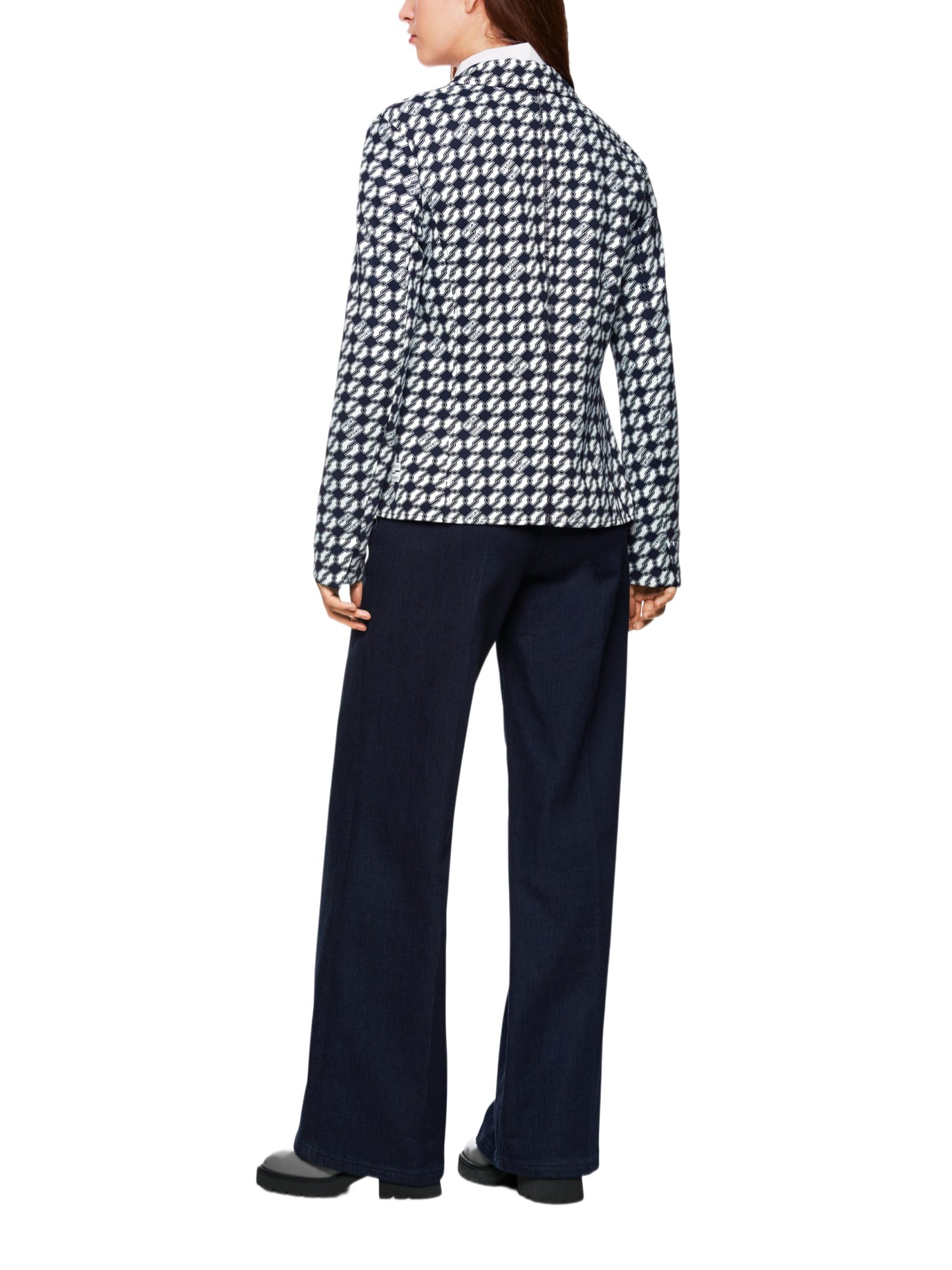 Marc Cain Jackenblazer bunt,Casual,Polyamid,Kariert,Reverskragen,Lang,Tailliert